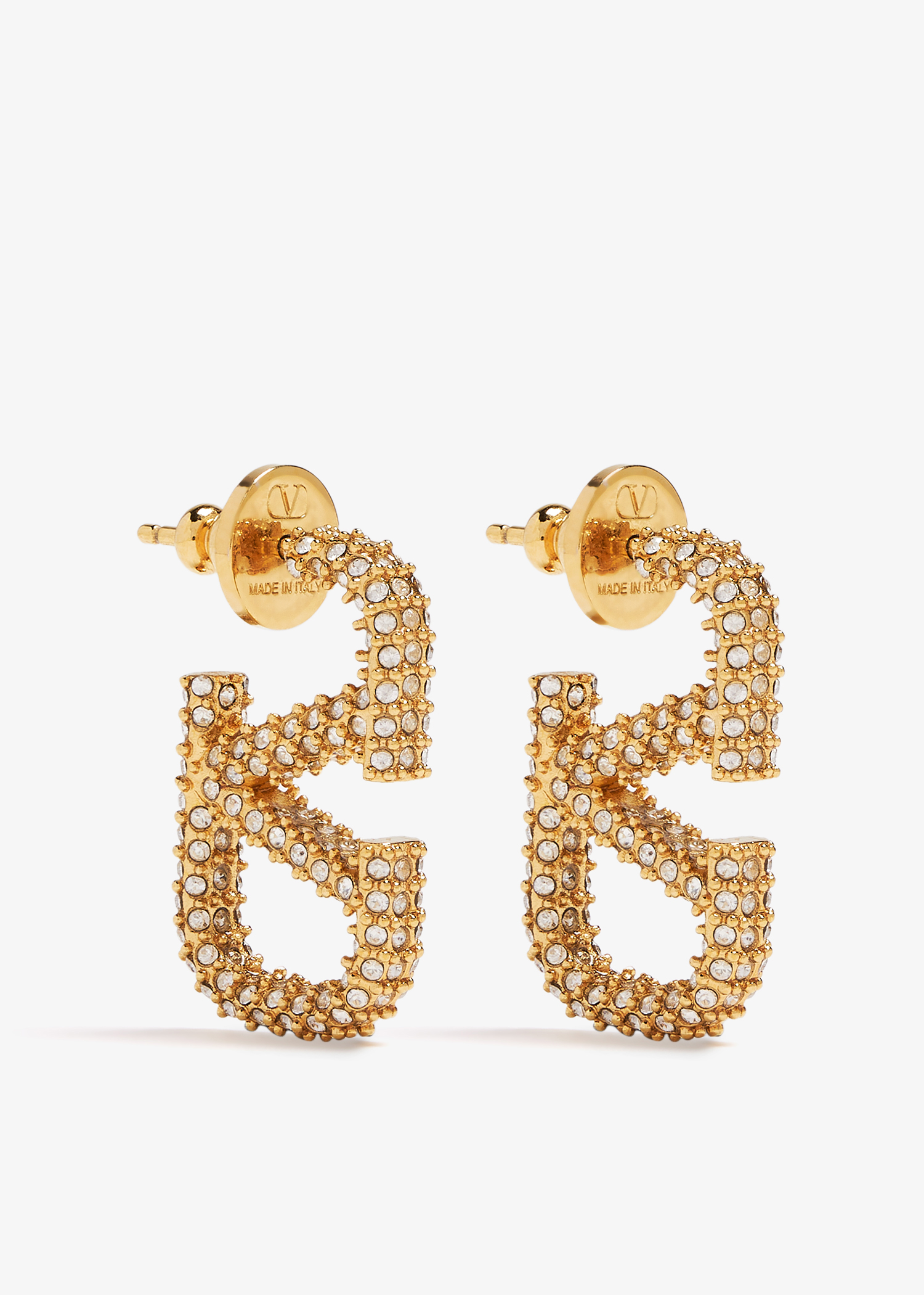 

VLogo Signature earrings, Gold