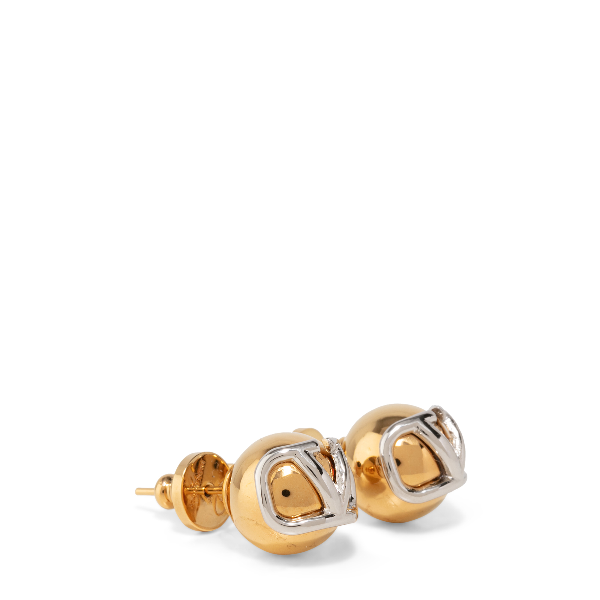 

VLogo Signature pearl earrings, Gold