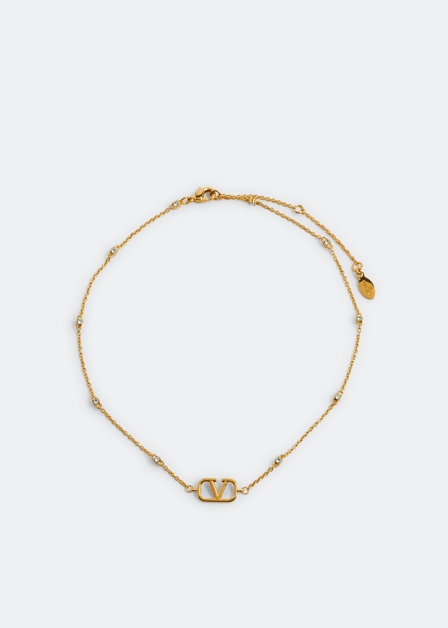 

Mini VLogo Signature necklace, Gold