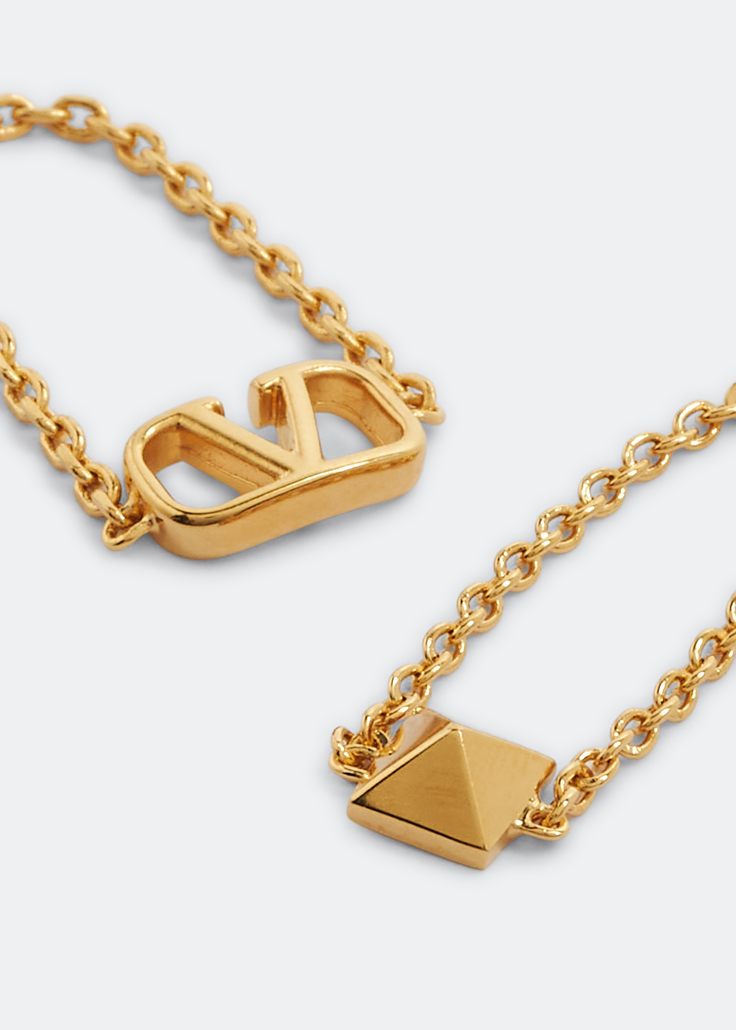 

Mini VLogo Signature ring set, Gold