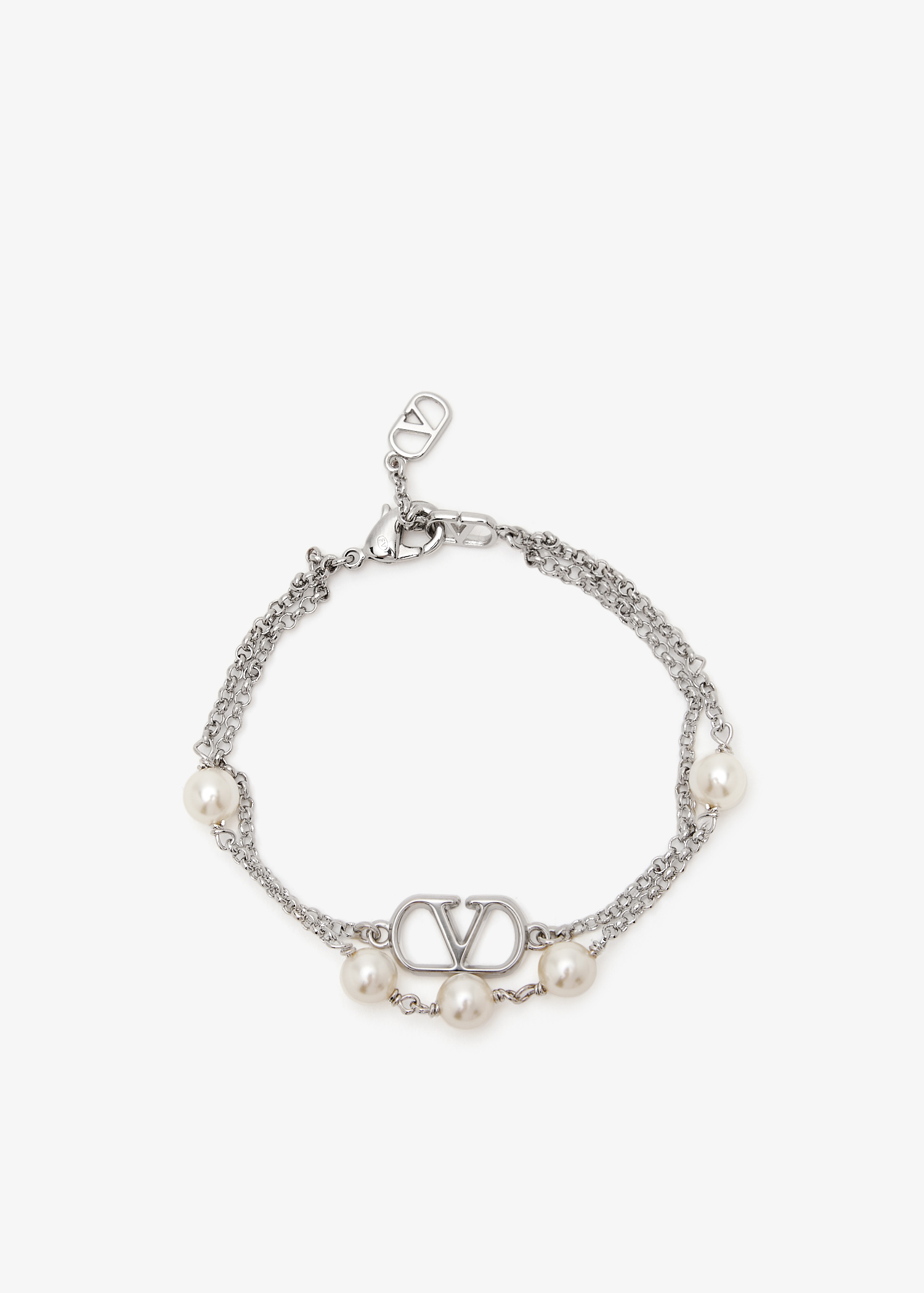 

VLogo Signature pearl bracelet, Silver