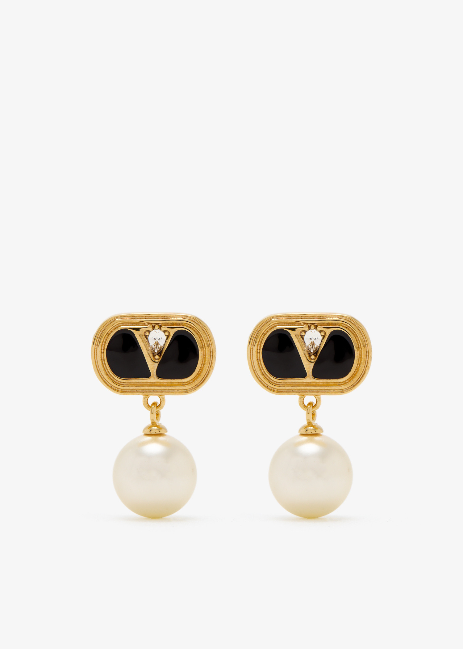

Ovalette earrings, Gold