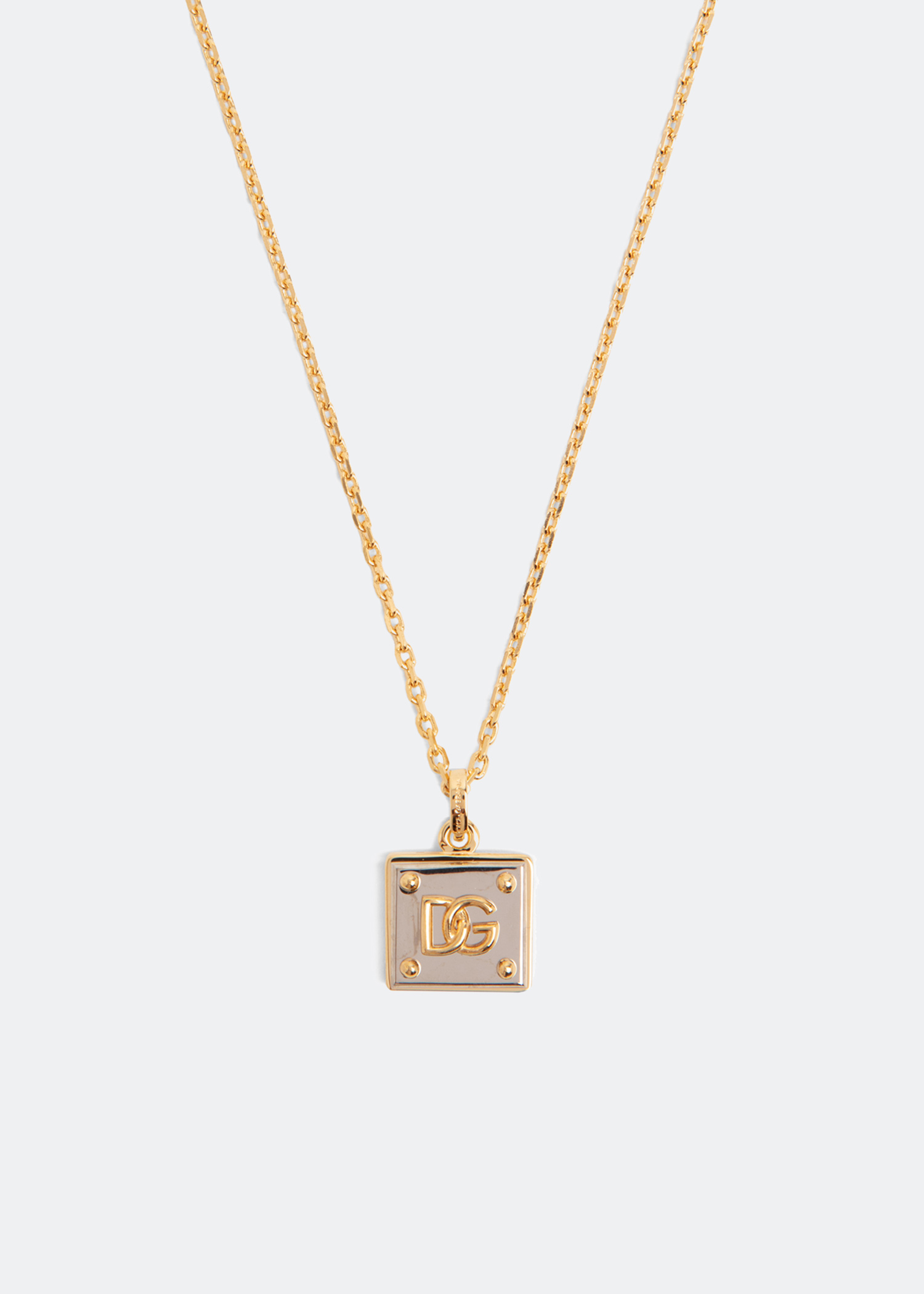 

DG logo pendant necklace, Gold