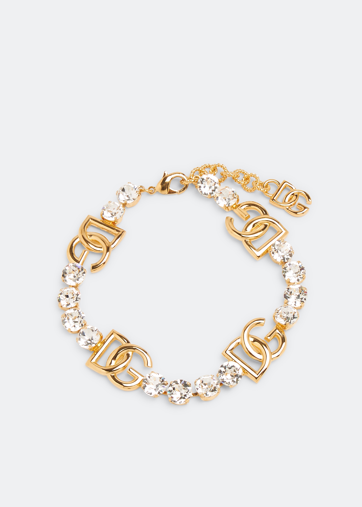 

DG rhinestone choker, Gold