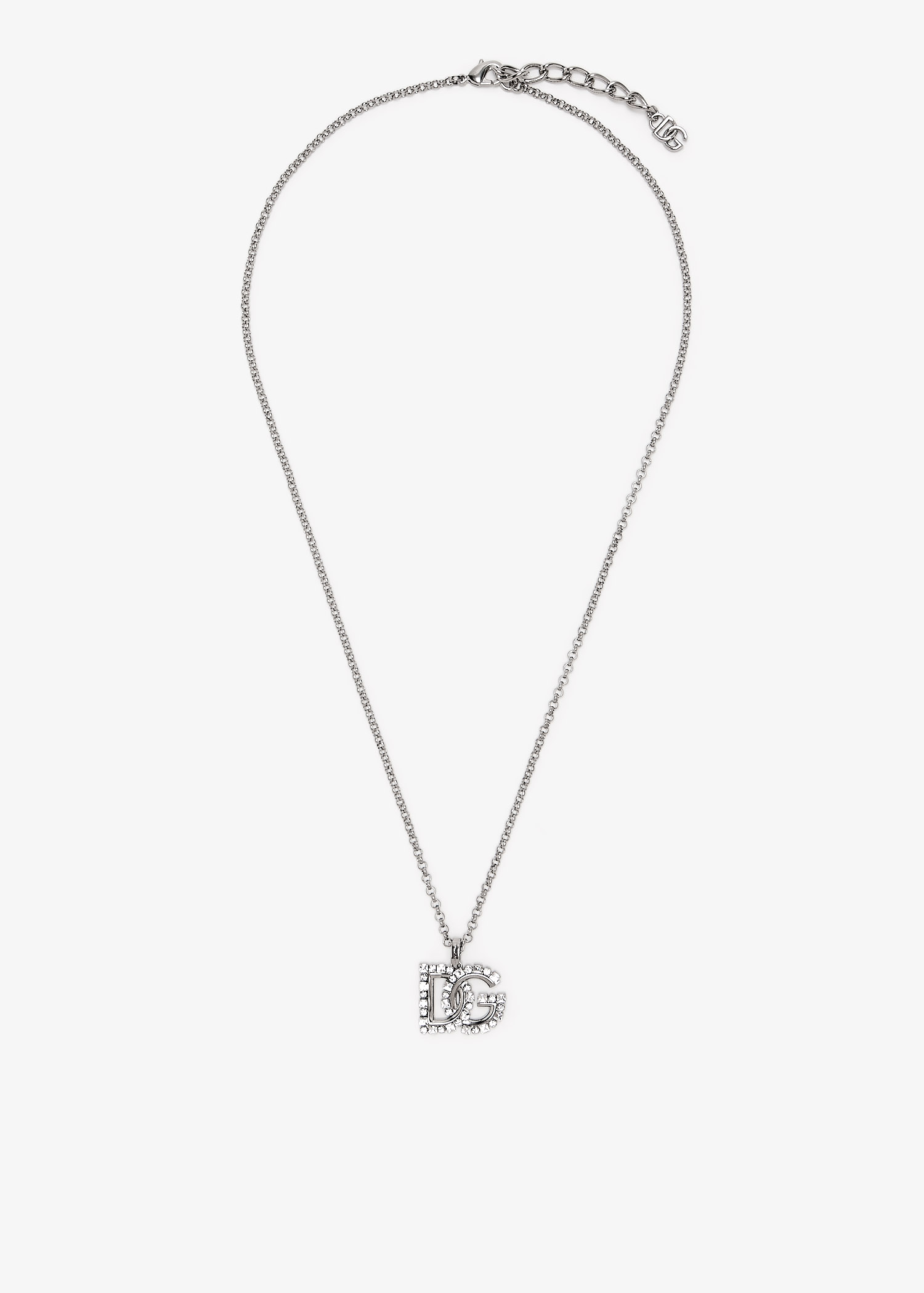 

DG Rhinestone pendant necklace, Silver