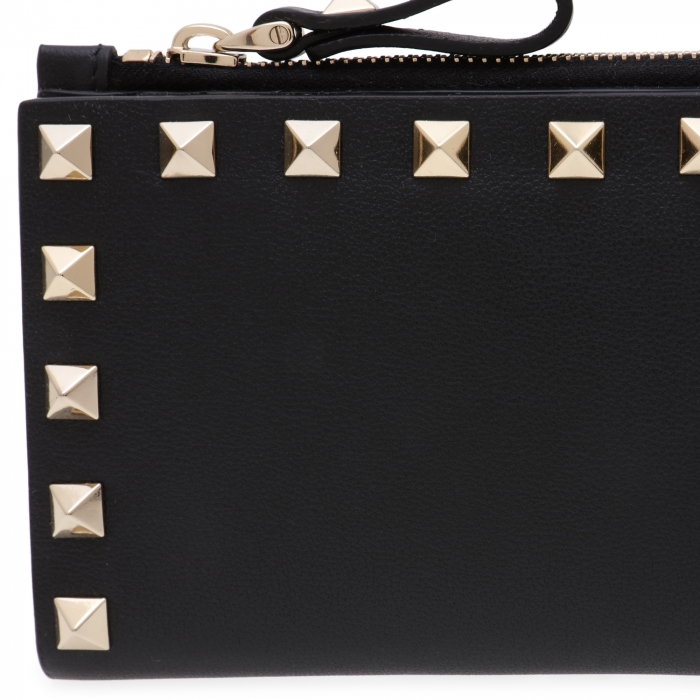 

Rockstud coin purse, Black
