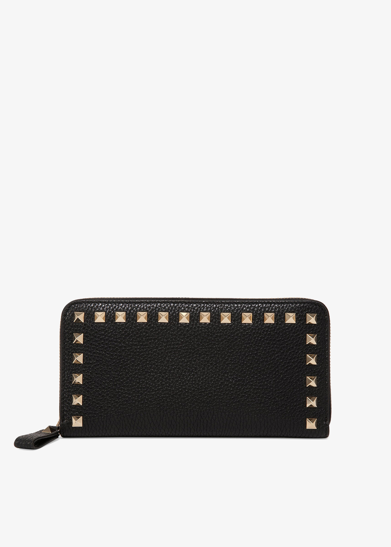 

Rockstud zippered wallet, Black