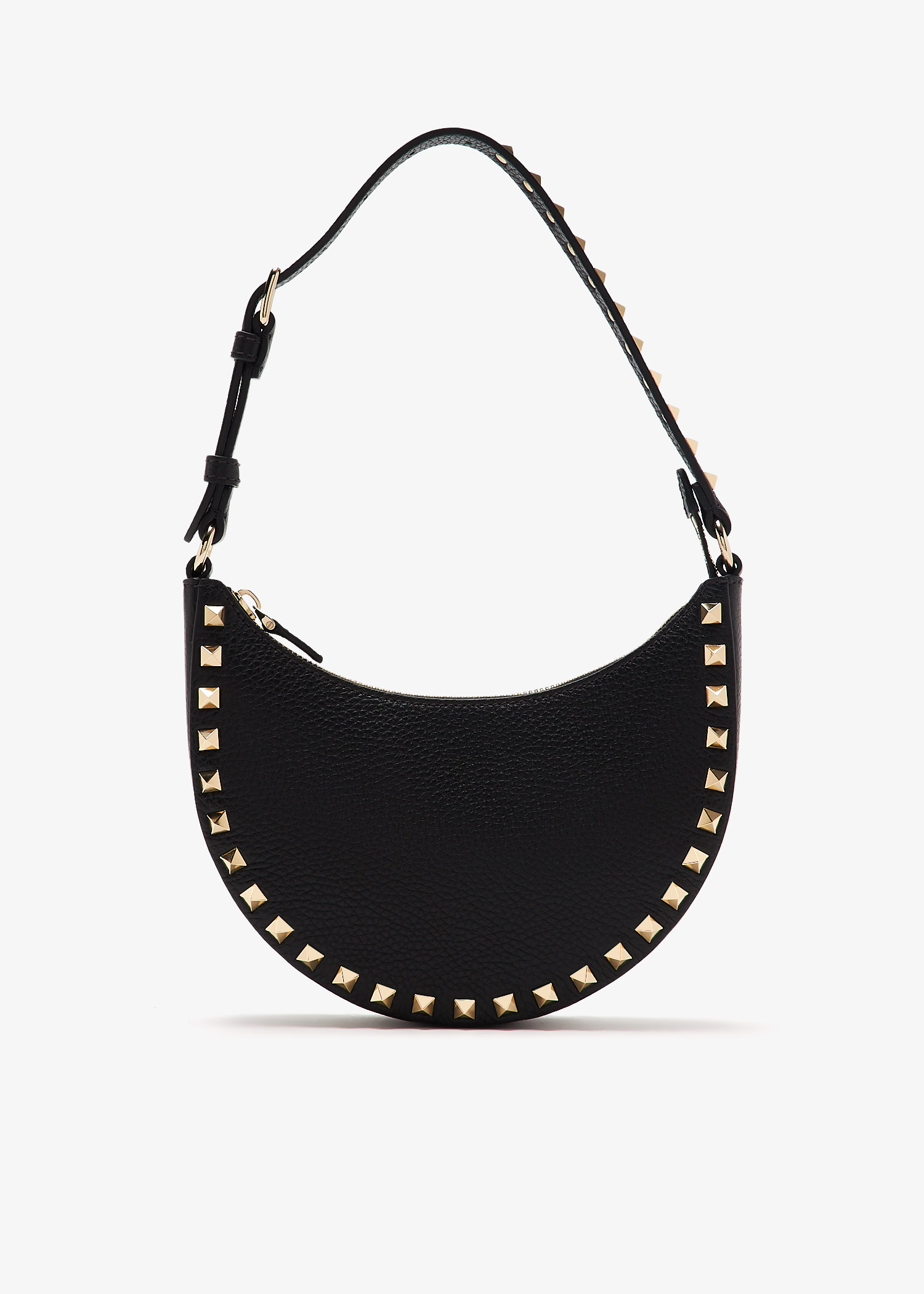 

Rockstud mini hobo bag, Black