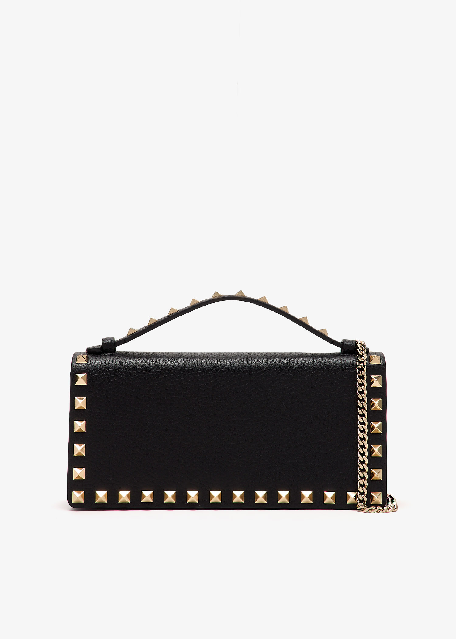 

Rockstud chain wallet, Black