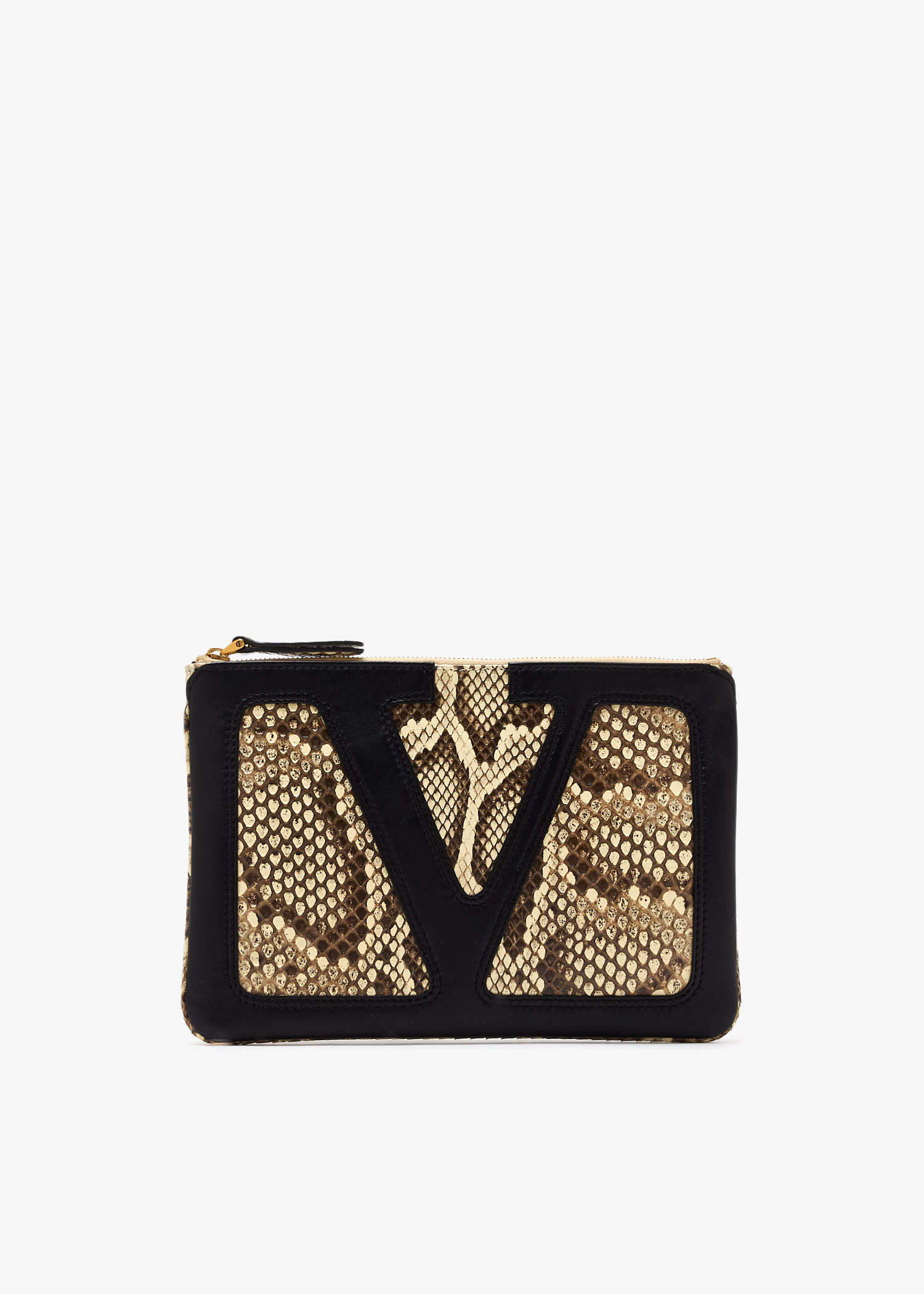 

Viva Superstar python pouch, Beige