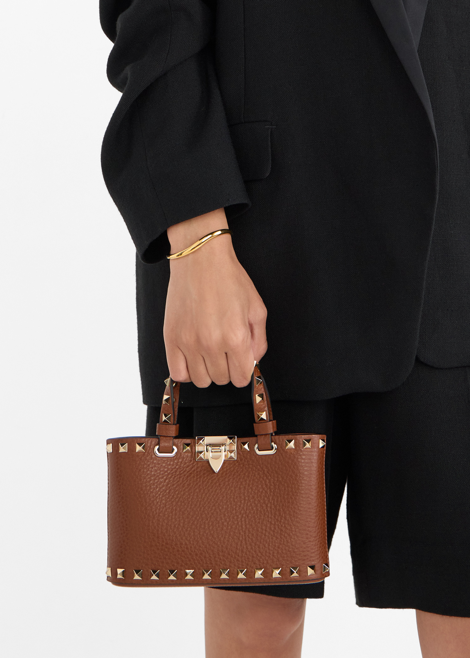 

Rockstud mini bag, Brown