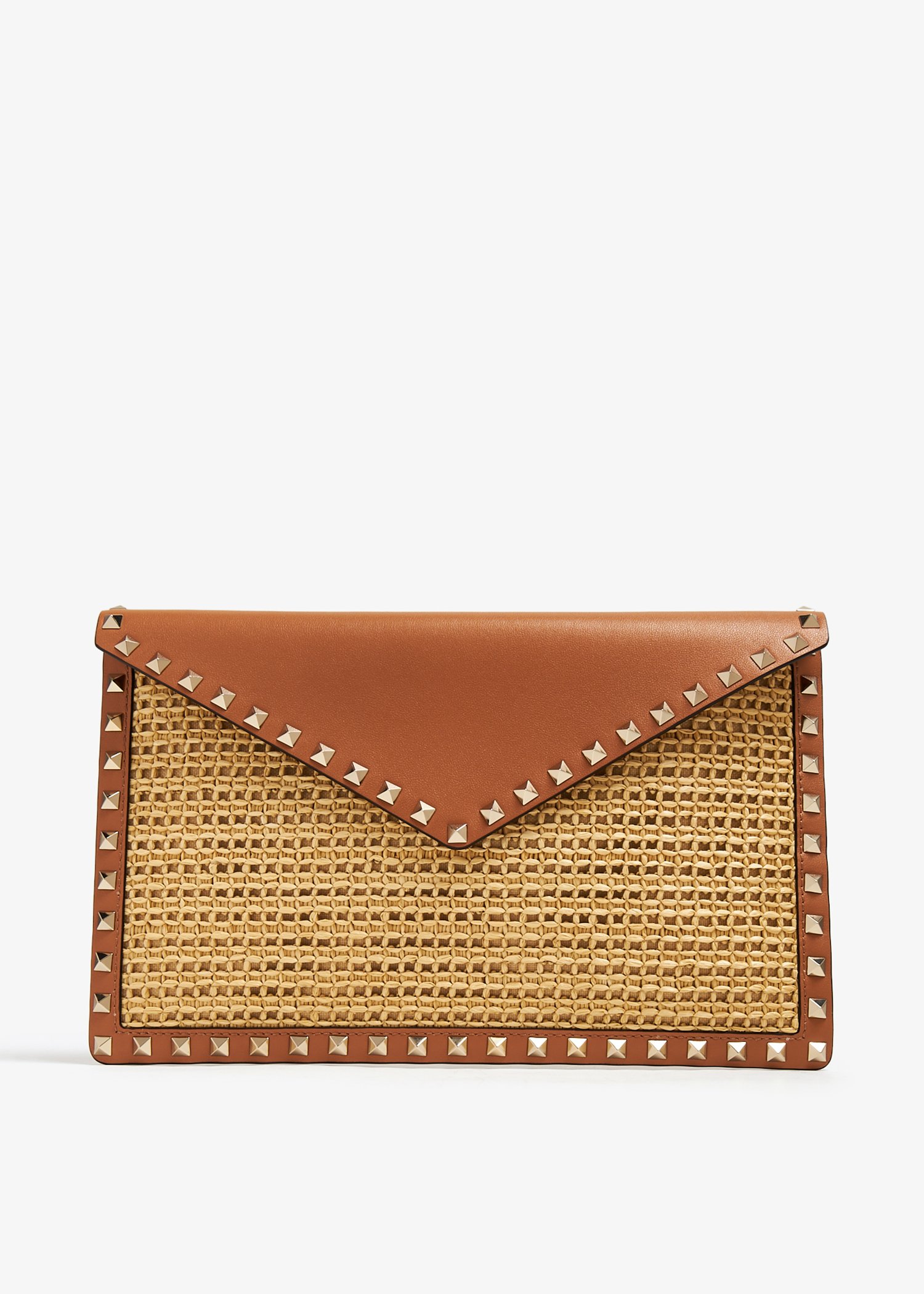 

Rockstud pouch, Brown