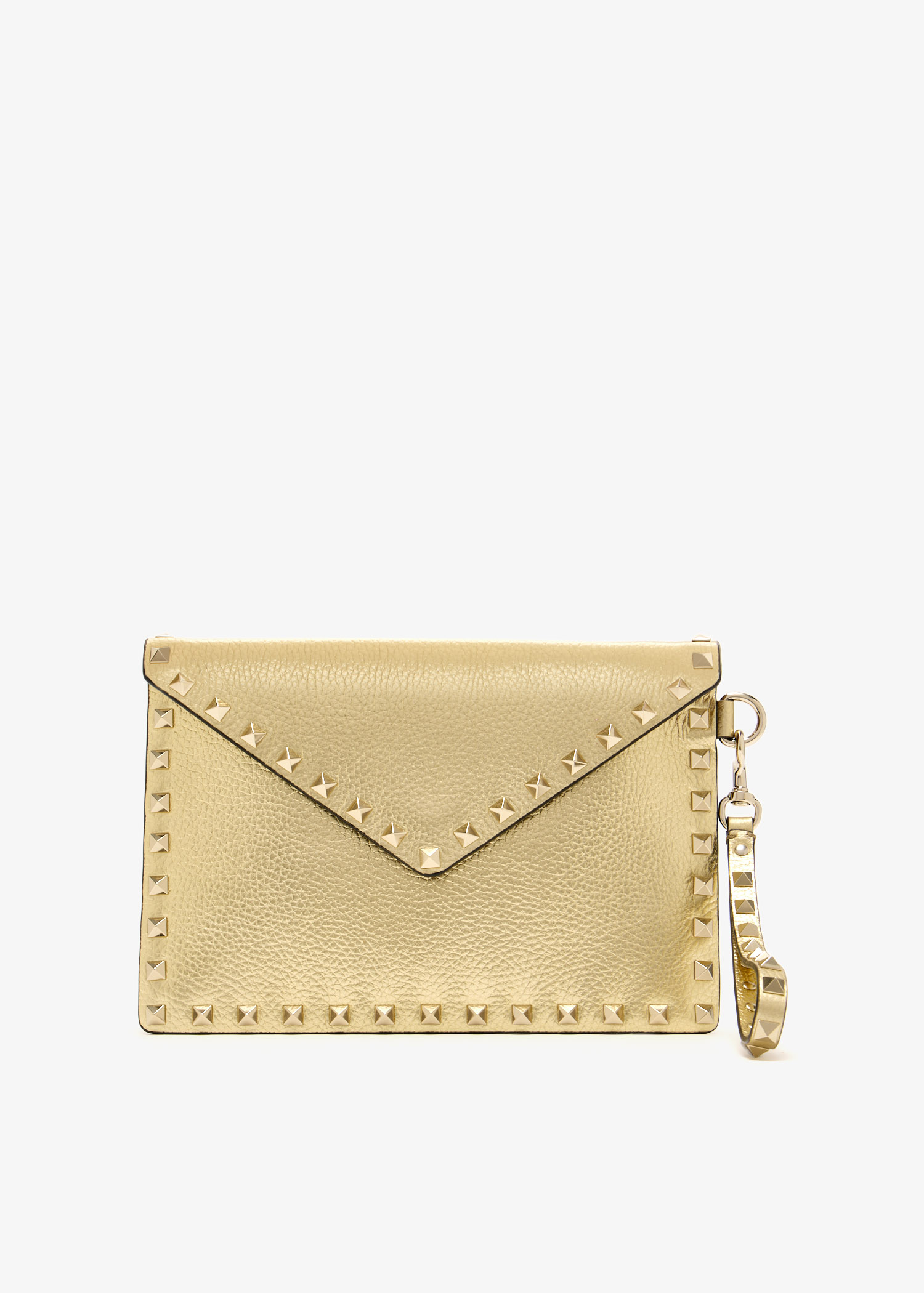 

Rockstud pouch, Gold
