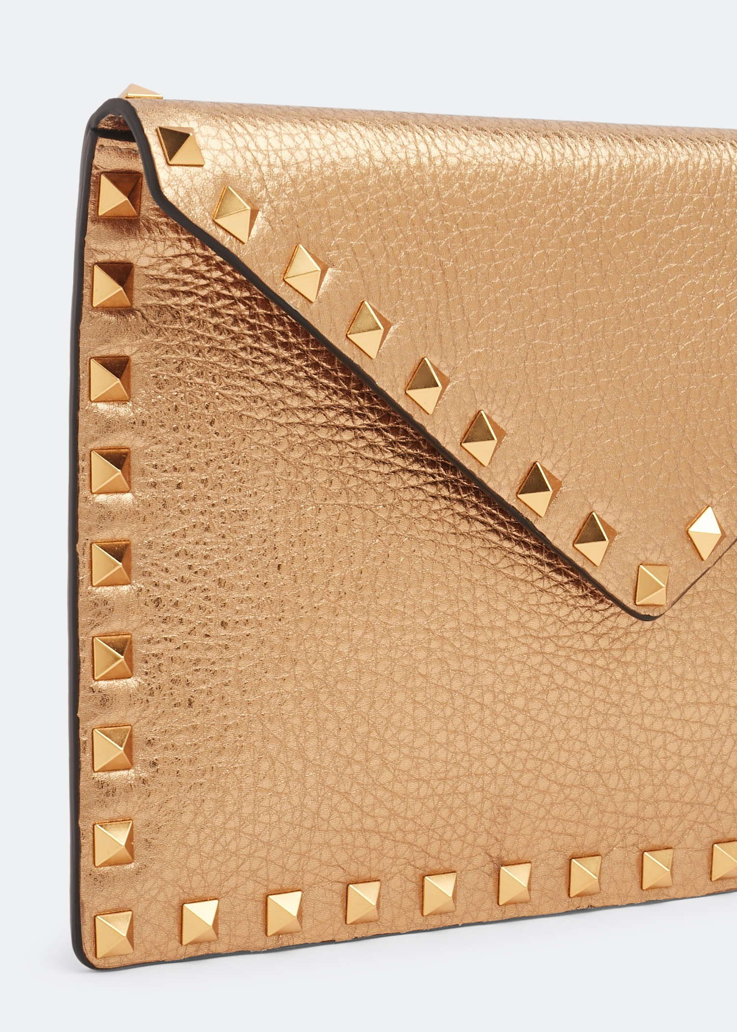 

Rockstud pouch, Gold