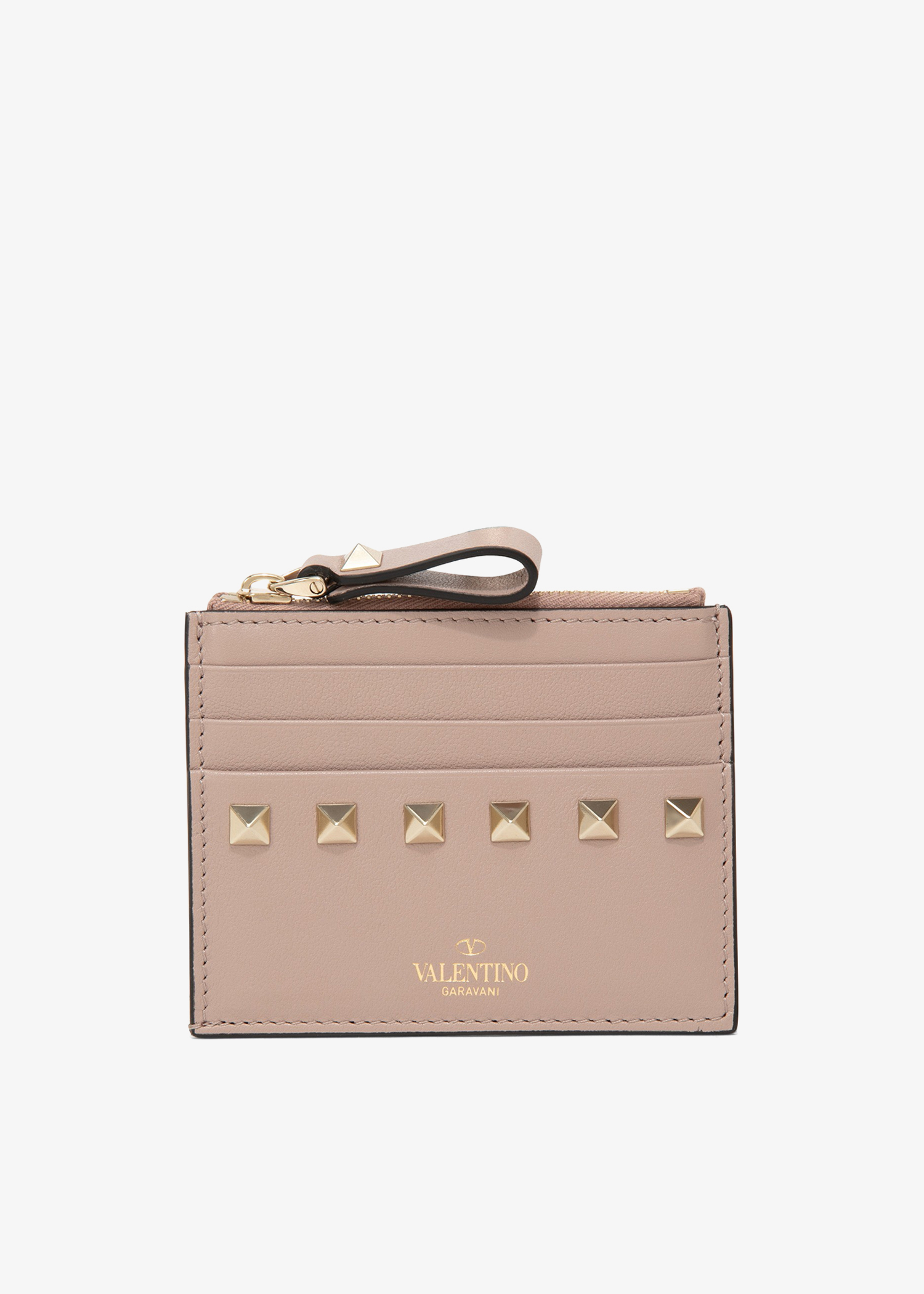 

Rockstud cardholder, Beige