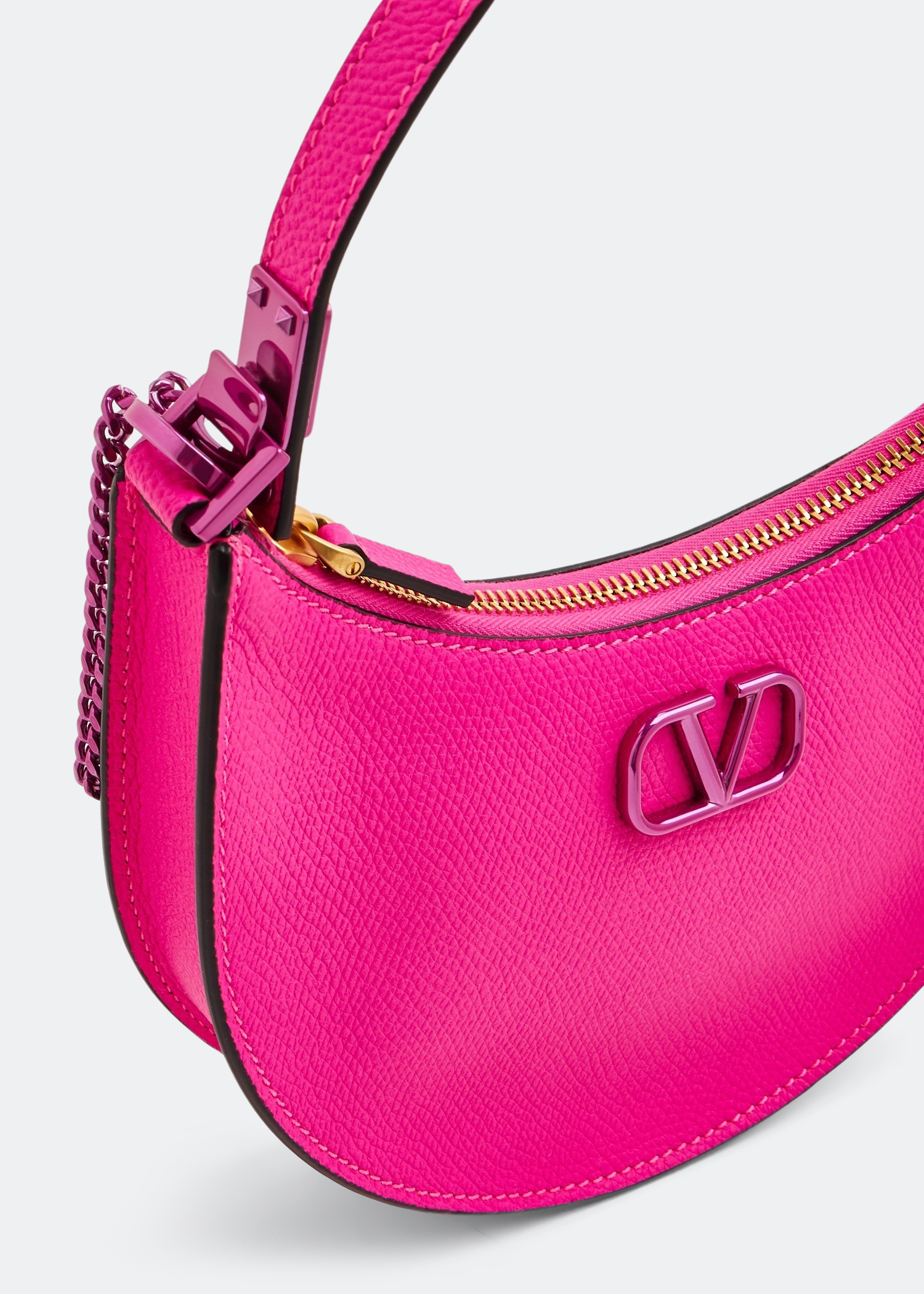 

VLogo Signature mini hobo bag, Pink