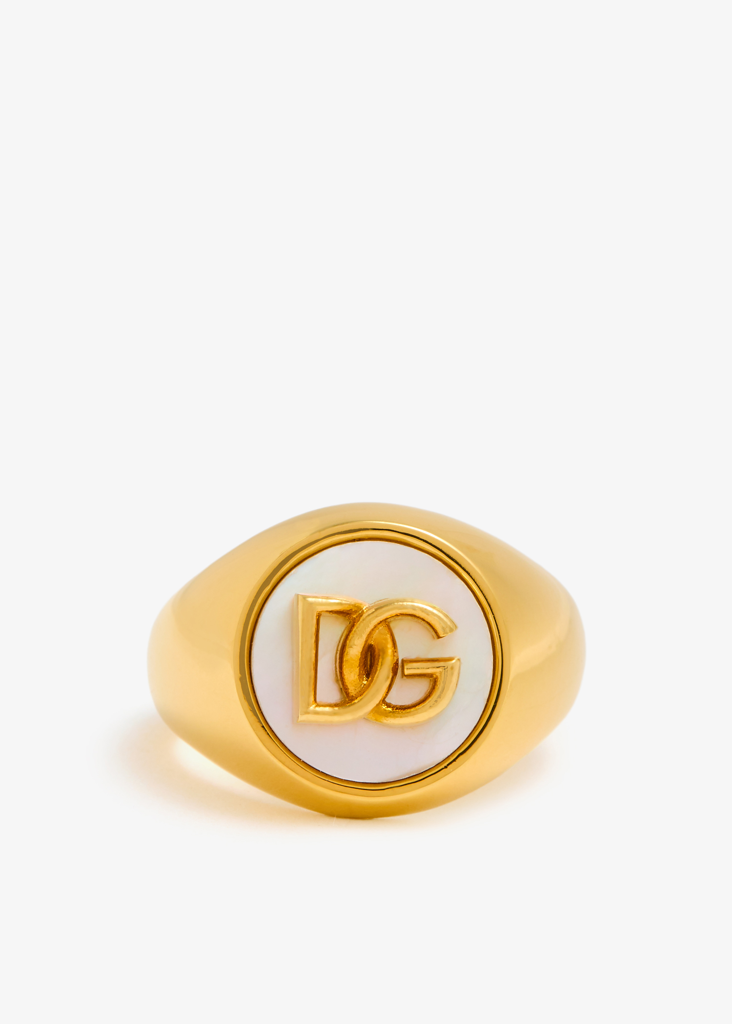 

DG logo pearl ring, Gold