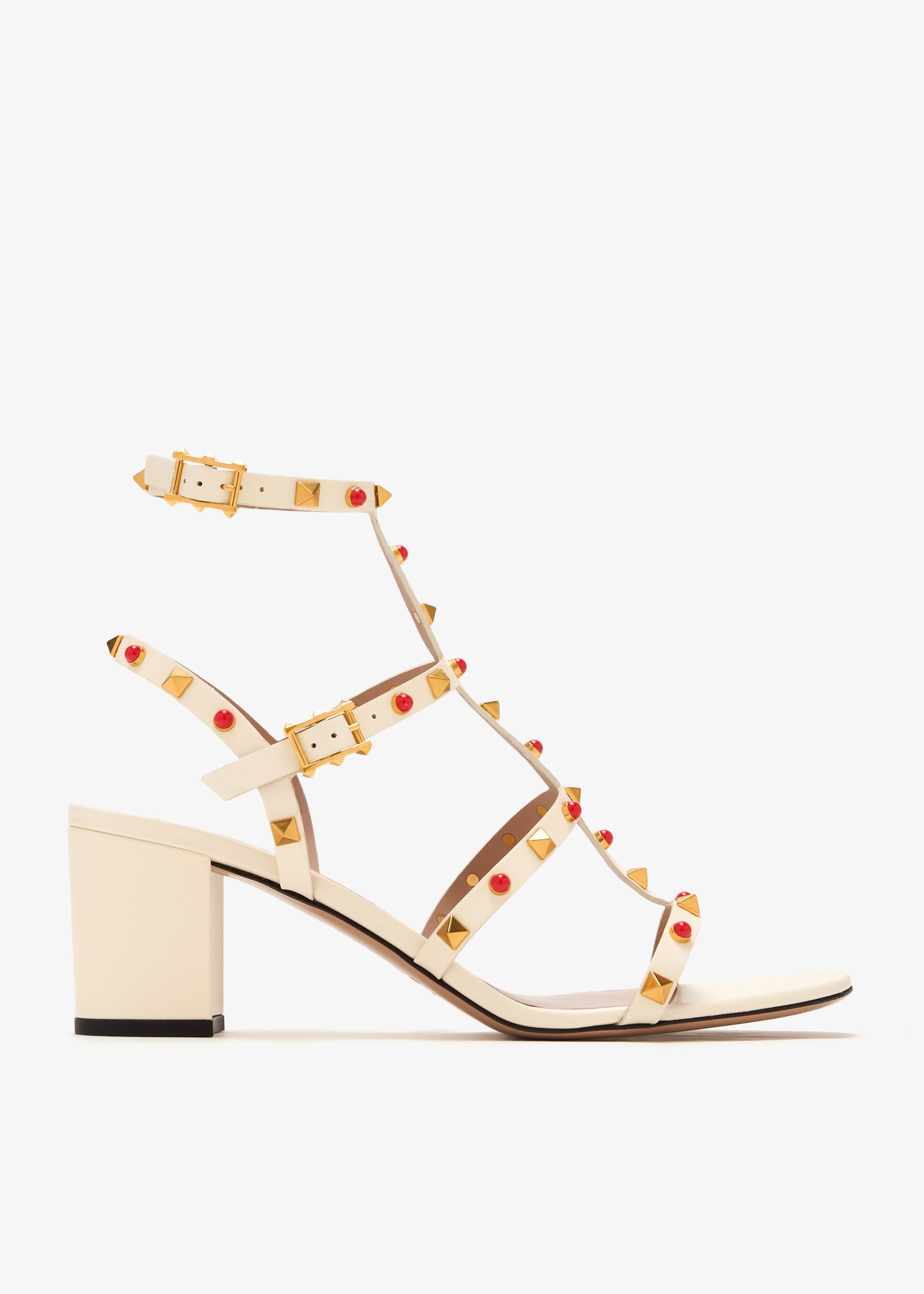 

Rockstud sandals, Cream