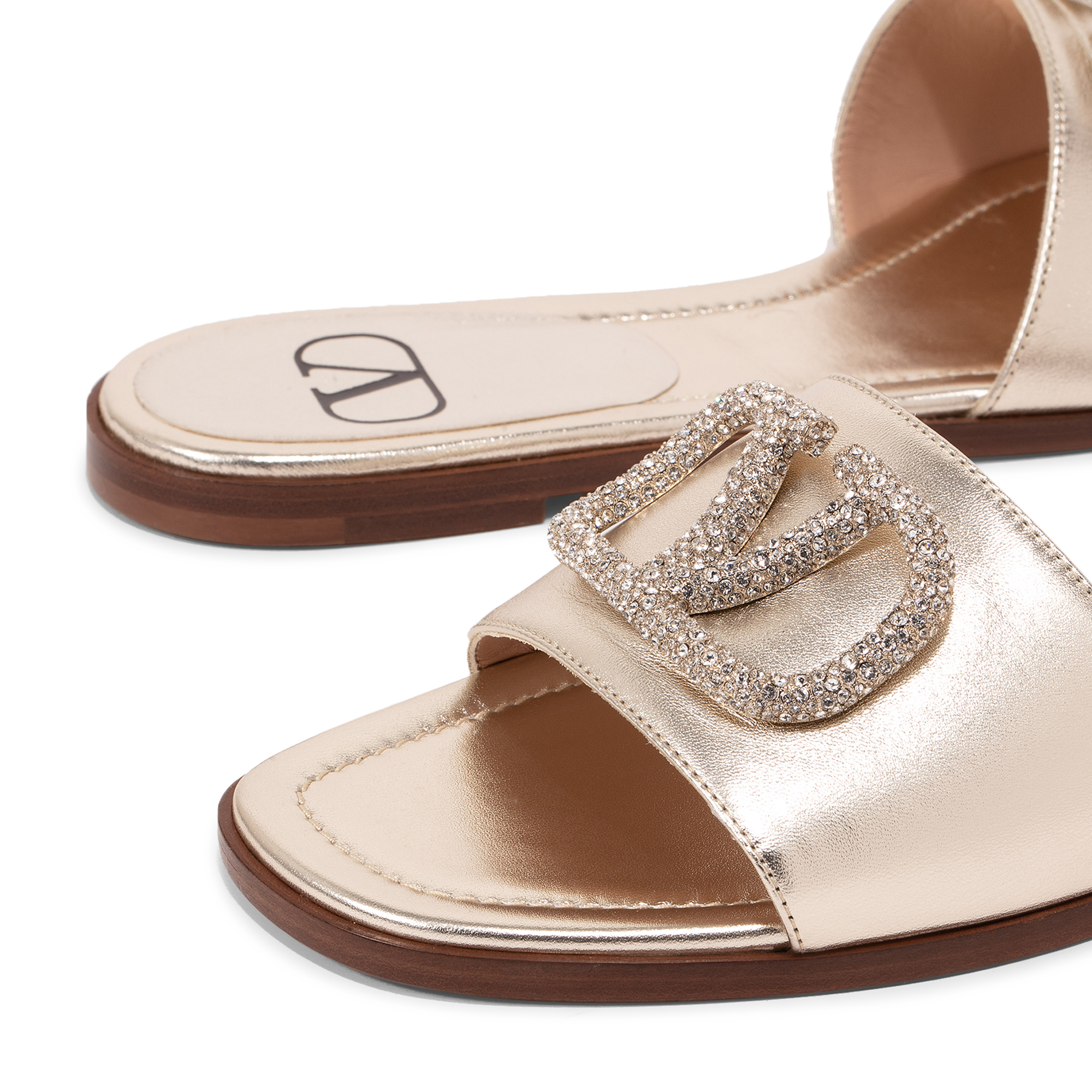 

VLogo Signature sandals, Gold