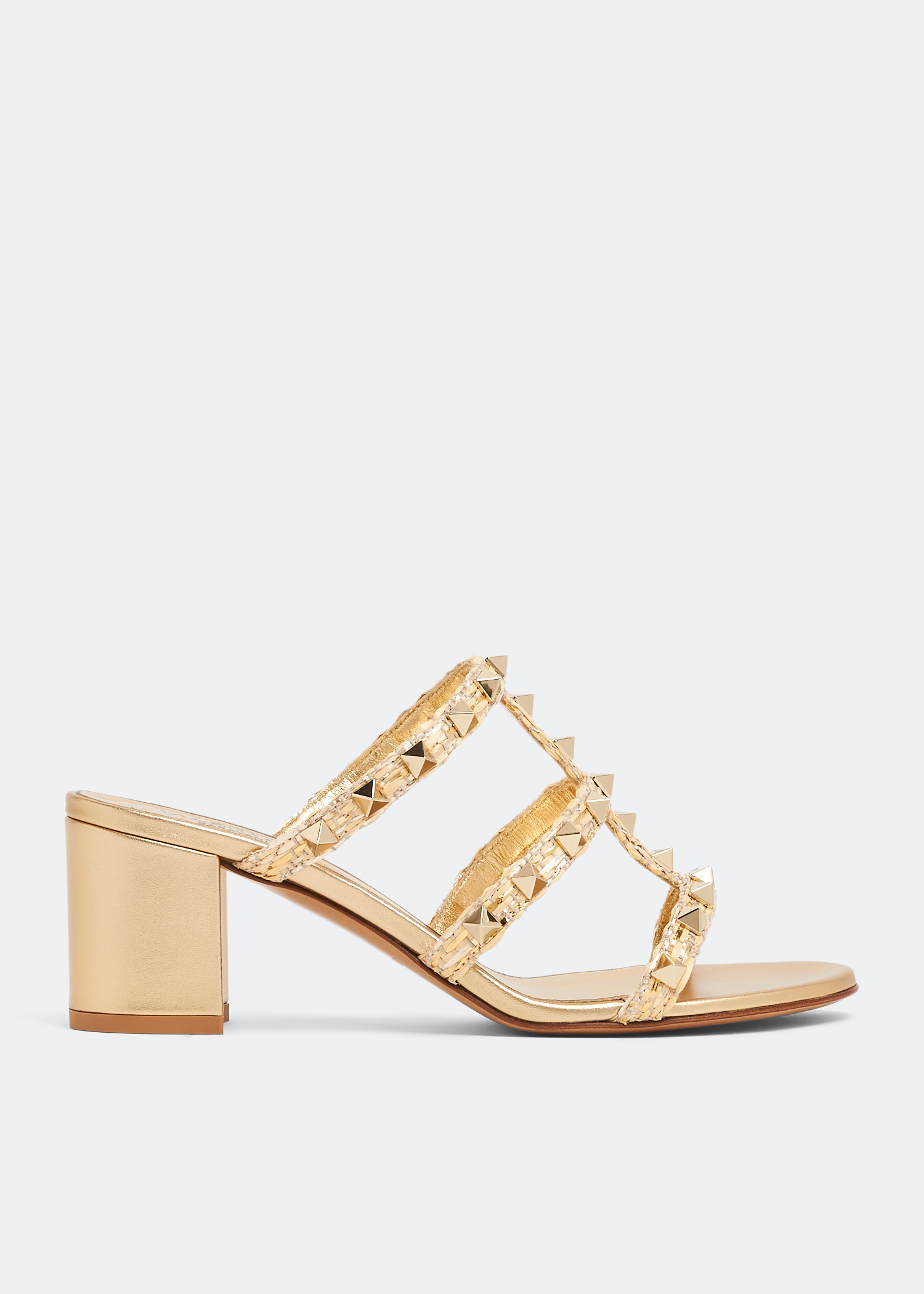 

Rockstud sandals, Gold