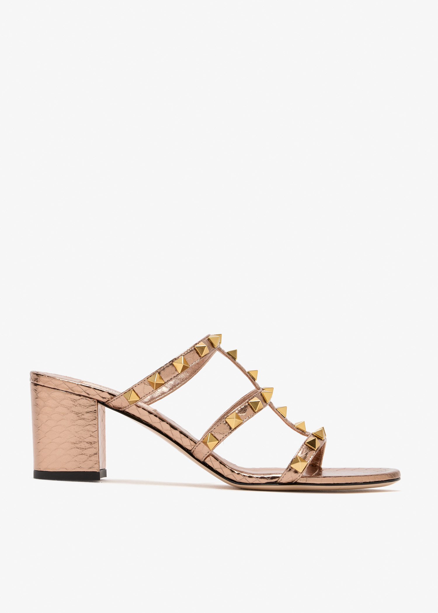 

Rockstud sandals, Rose gold