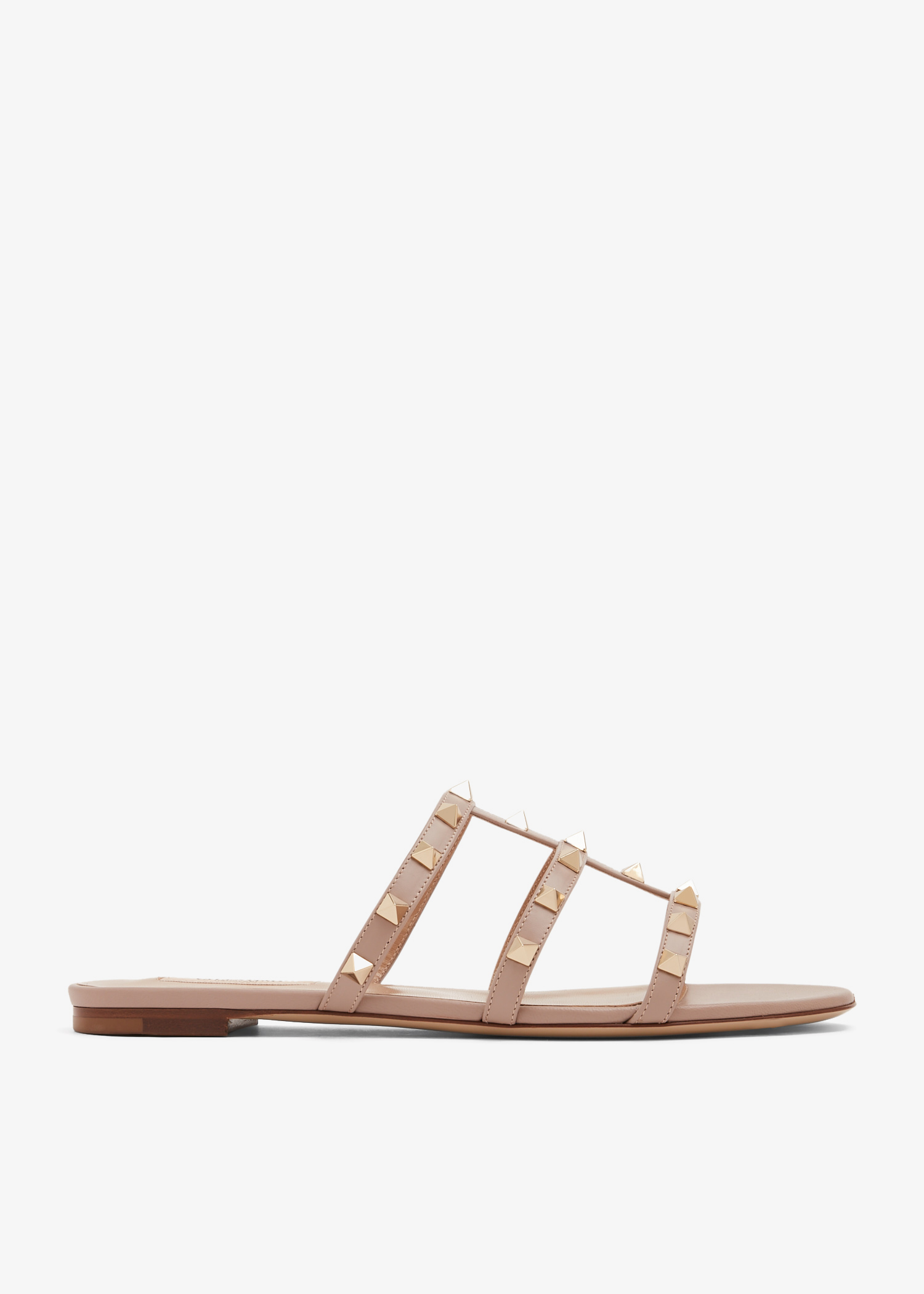 

Rockstud flat sandals, Pink