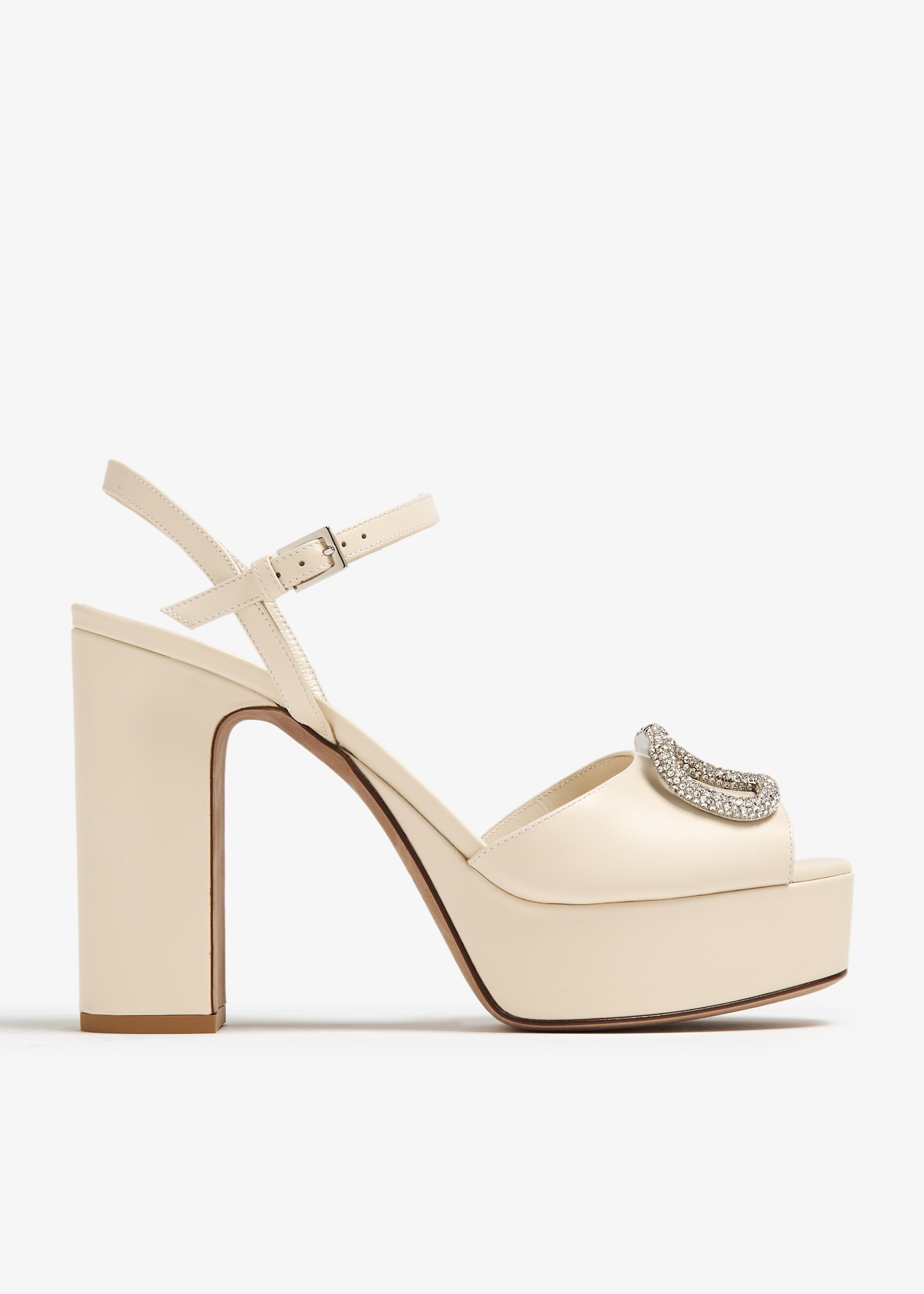 

VLogo Signature platform sandals, Cream