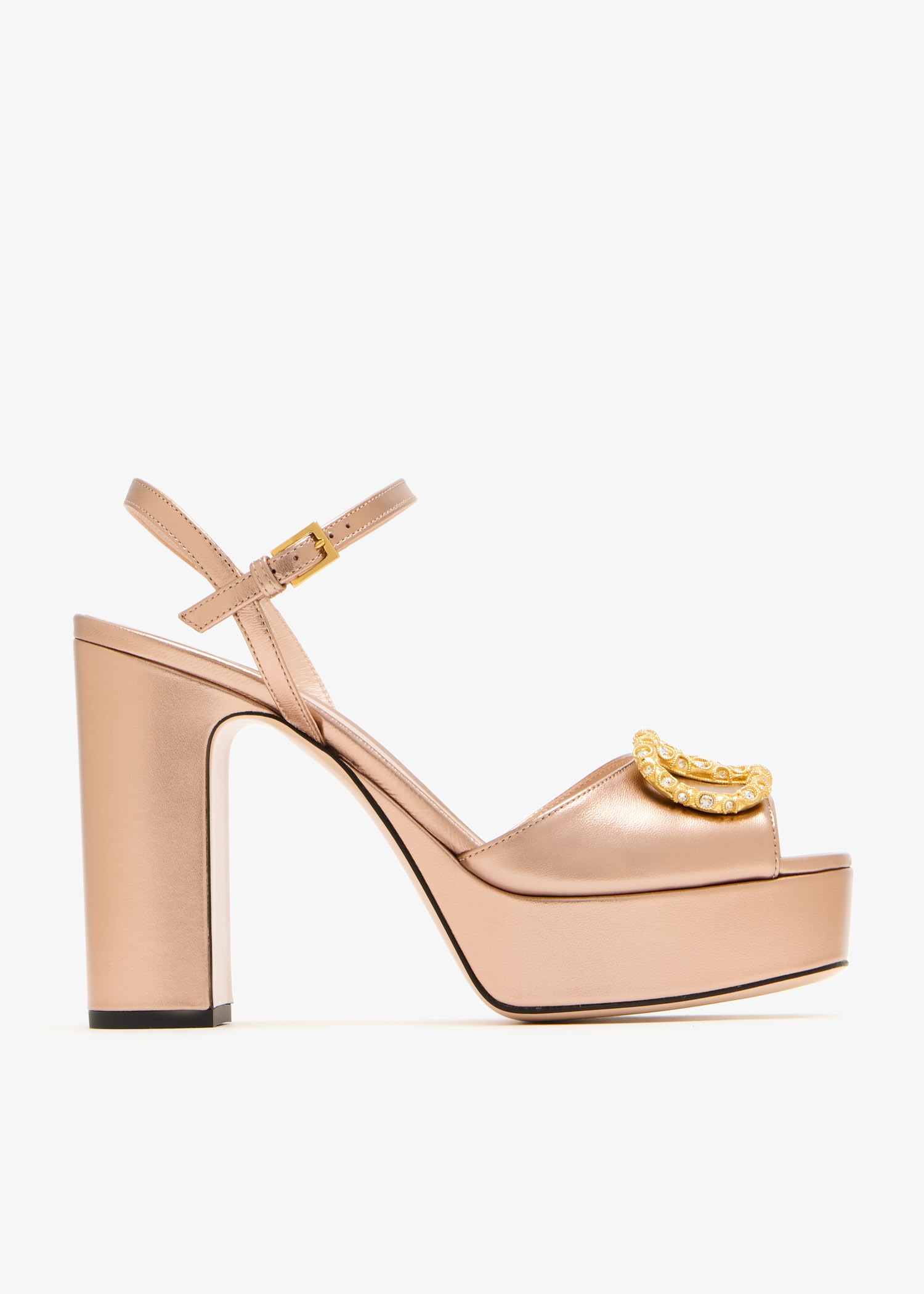 

VLogo Signature platform sandals, Rose gold
