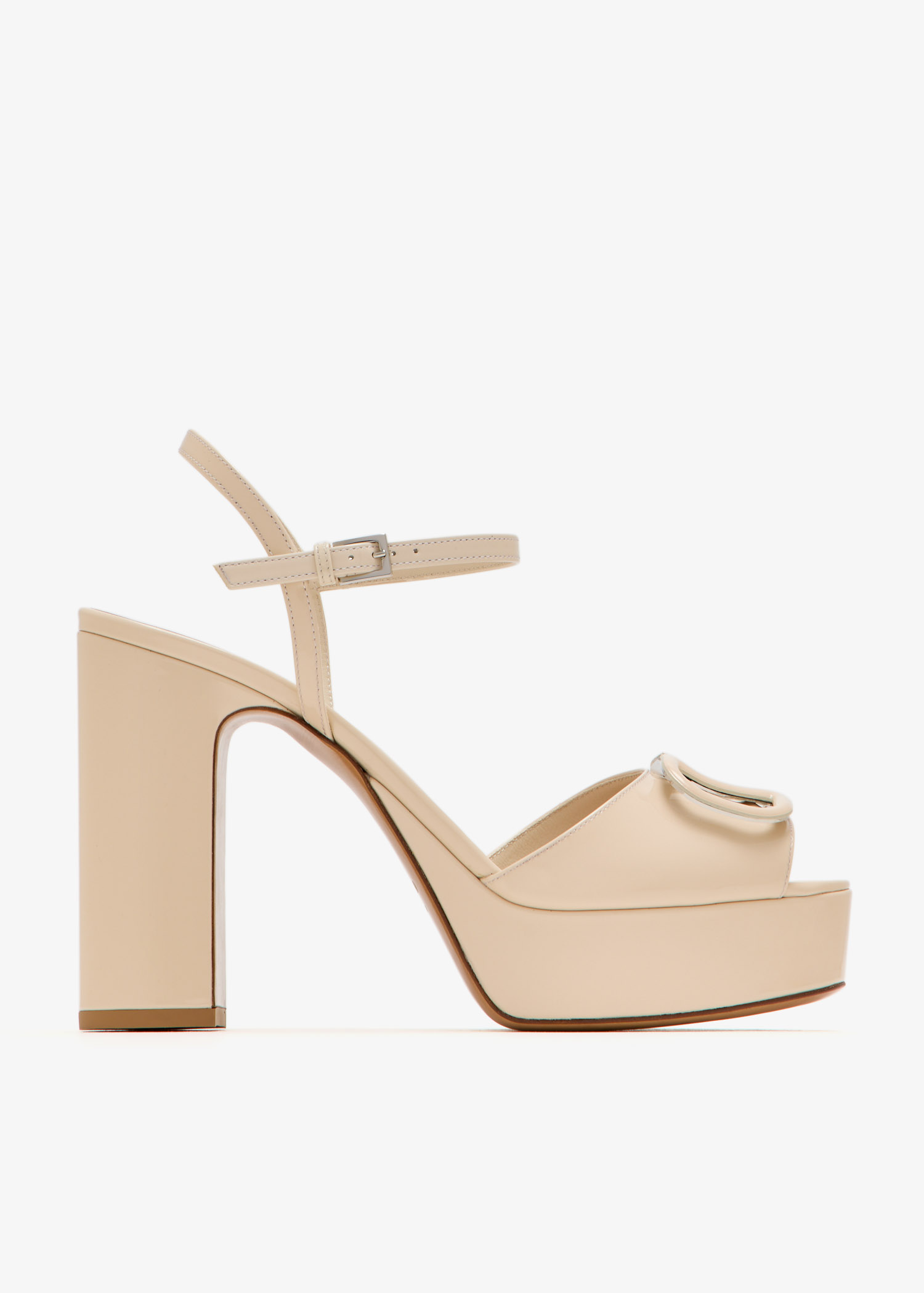 

VLogo Signature platform sandals, Cream