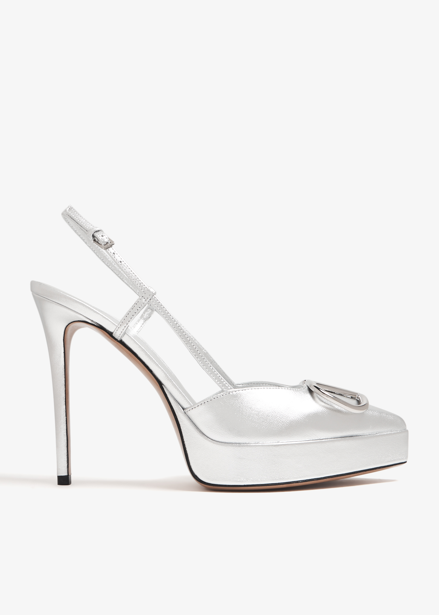 

VLogo Signature platform pumps, Silver