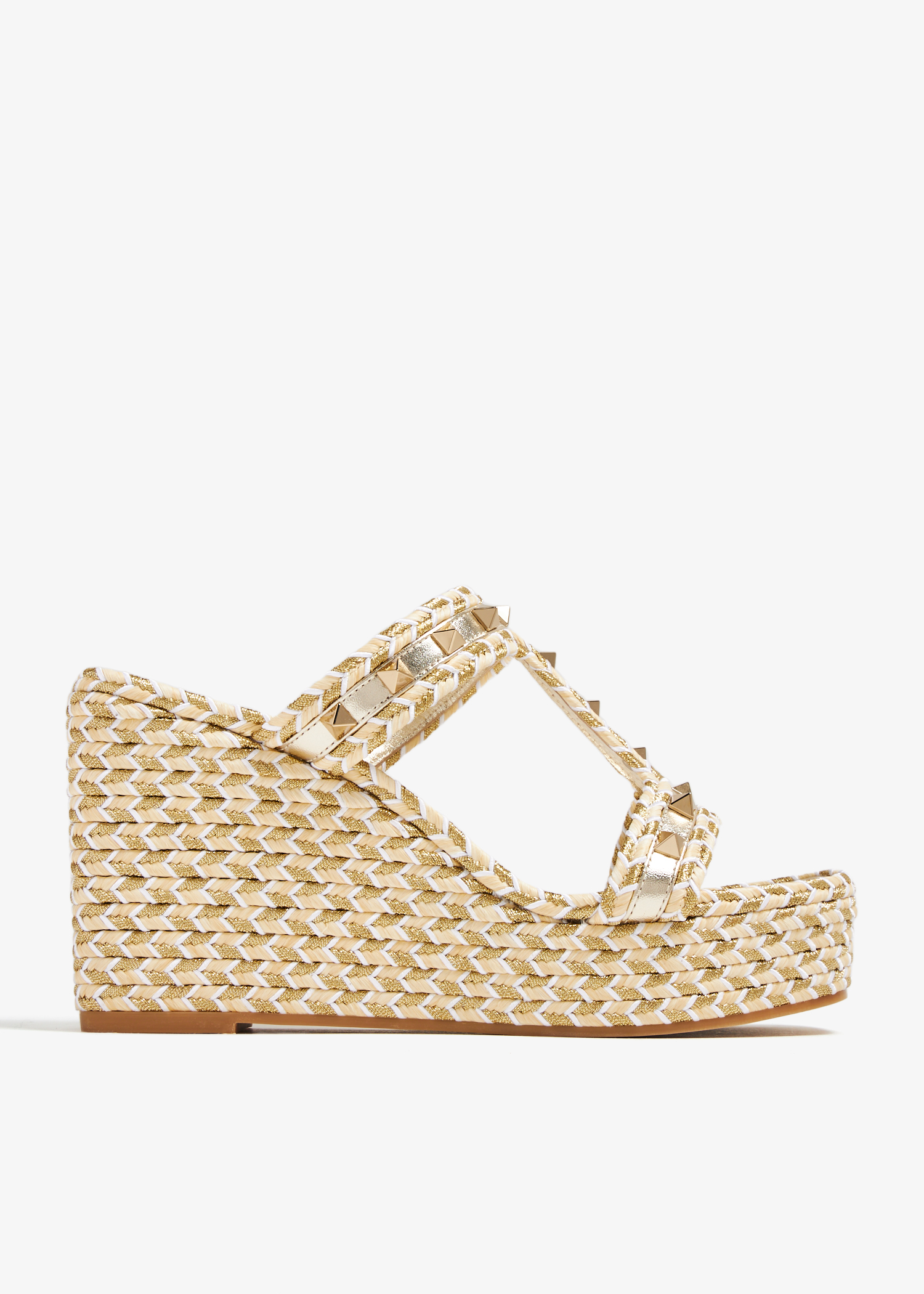 

Rockstud Torchon sandals, Gold