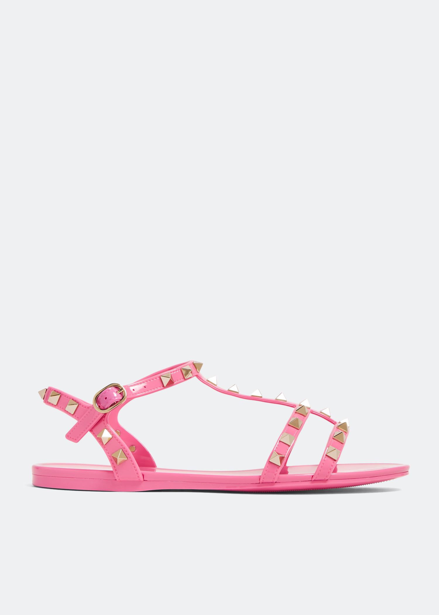 

Rockstud rubber sandals, Pink