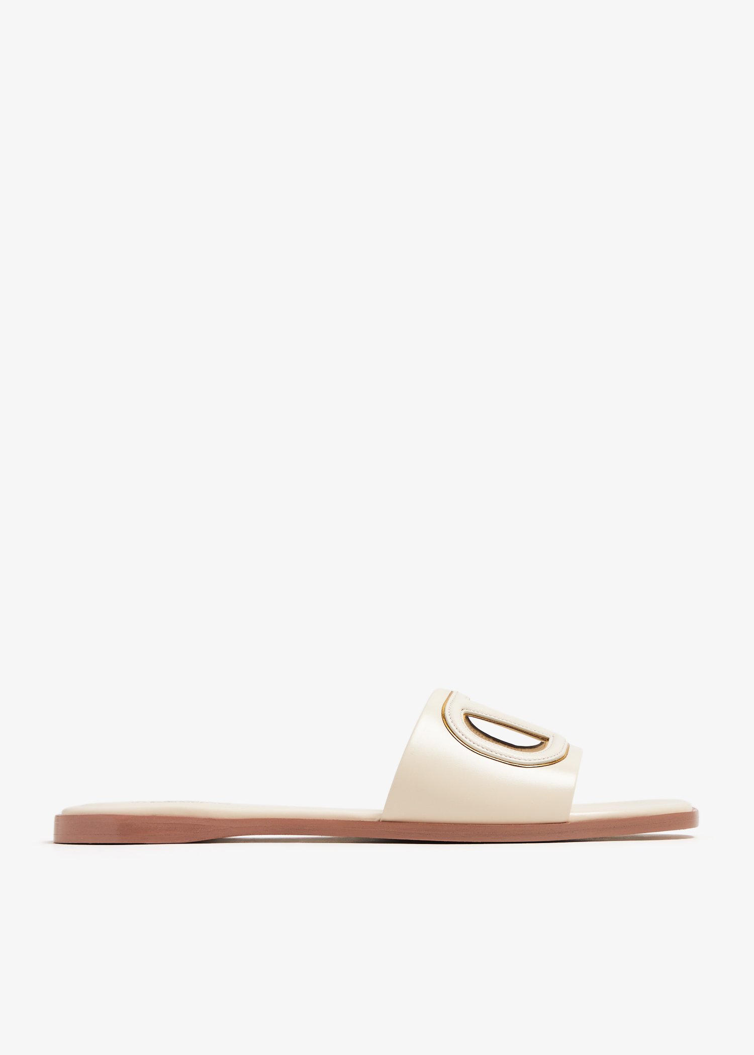 

VLogo cut-out sandals, White