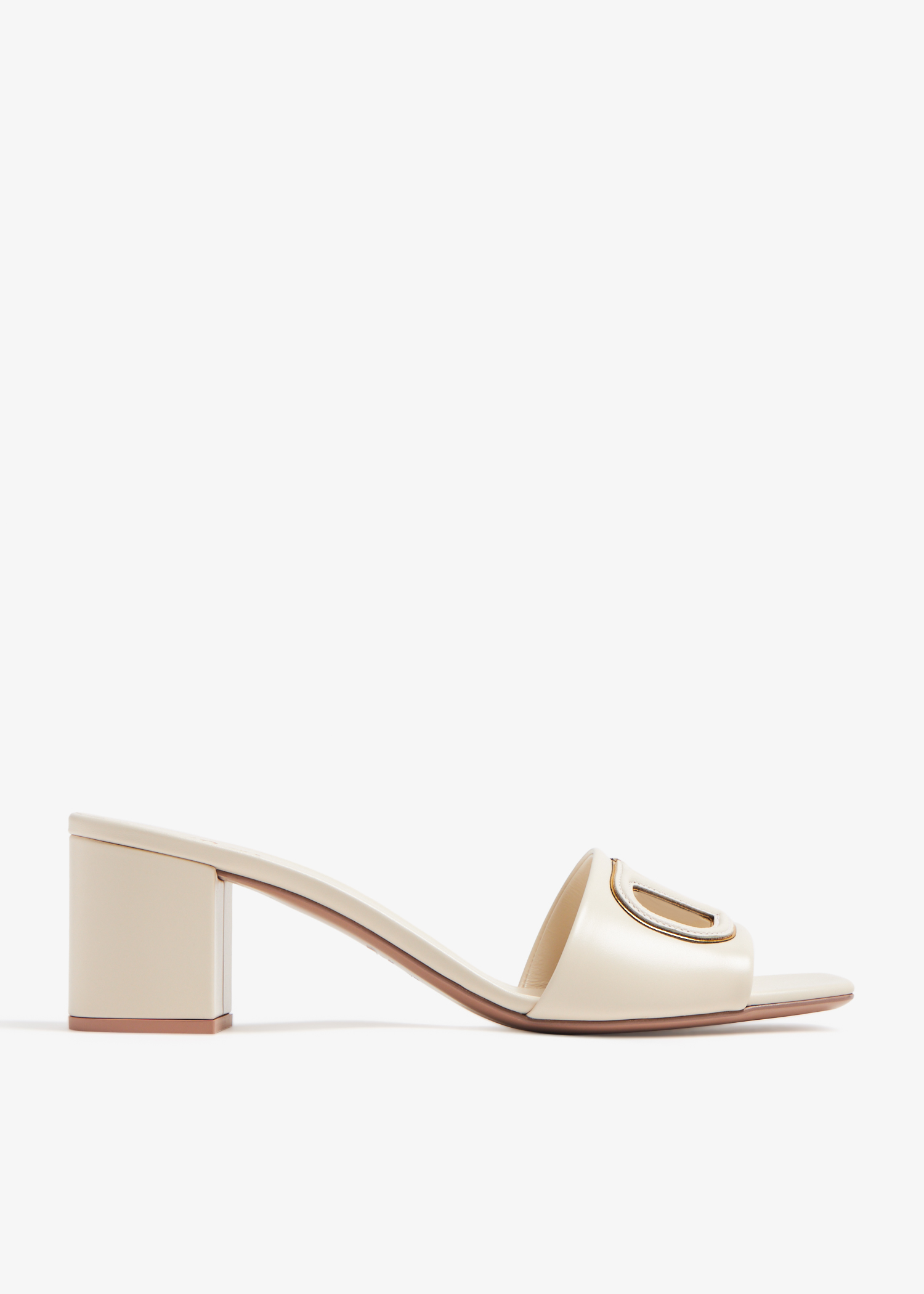 

VLogo cut-out sandals, White