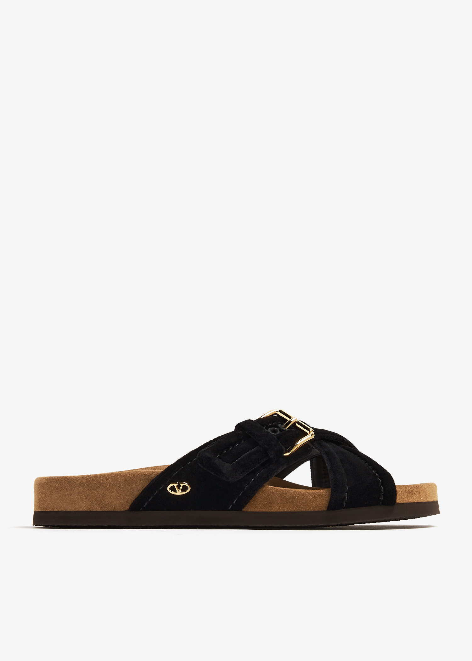 Fussfriend velvet slide sandals