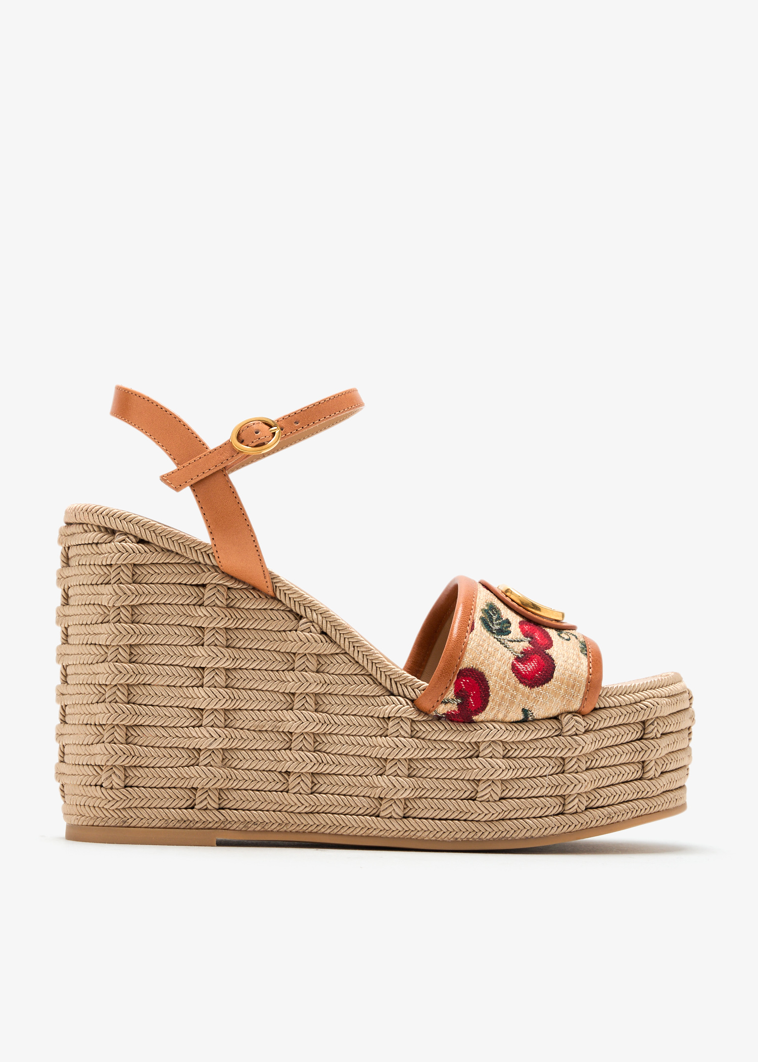 

VLogo Signature Cherryfic wedge sandals, Beige