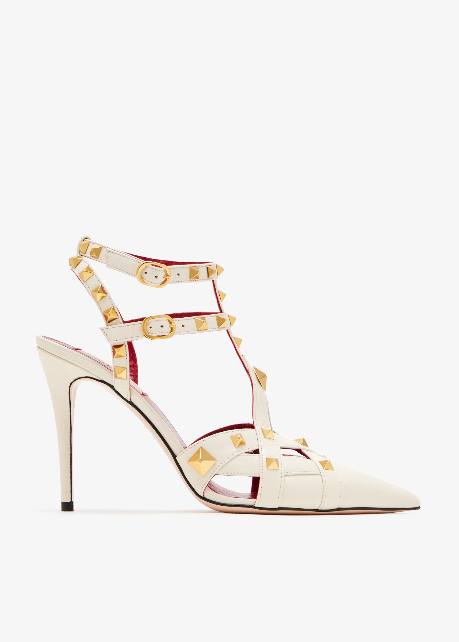 

Studdy pumps, White