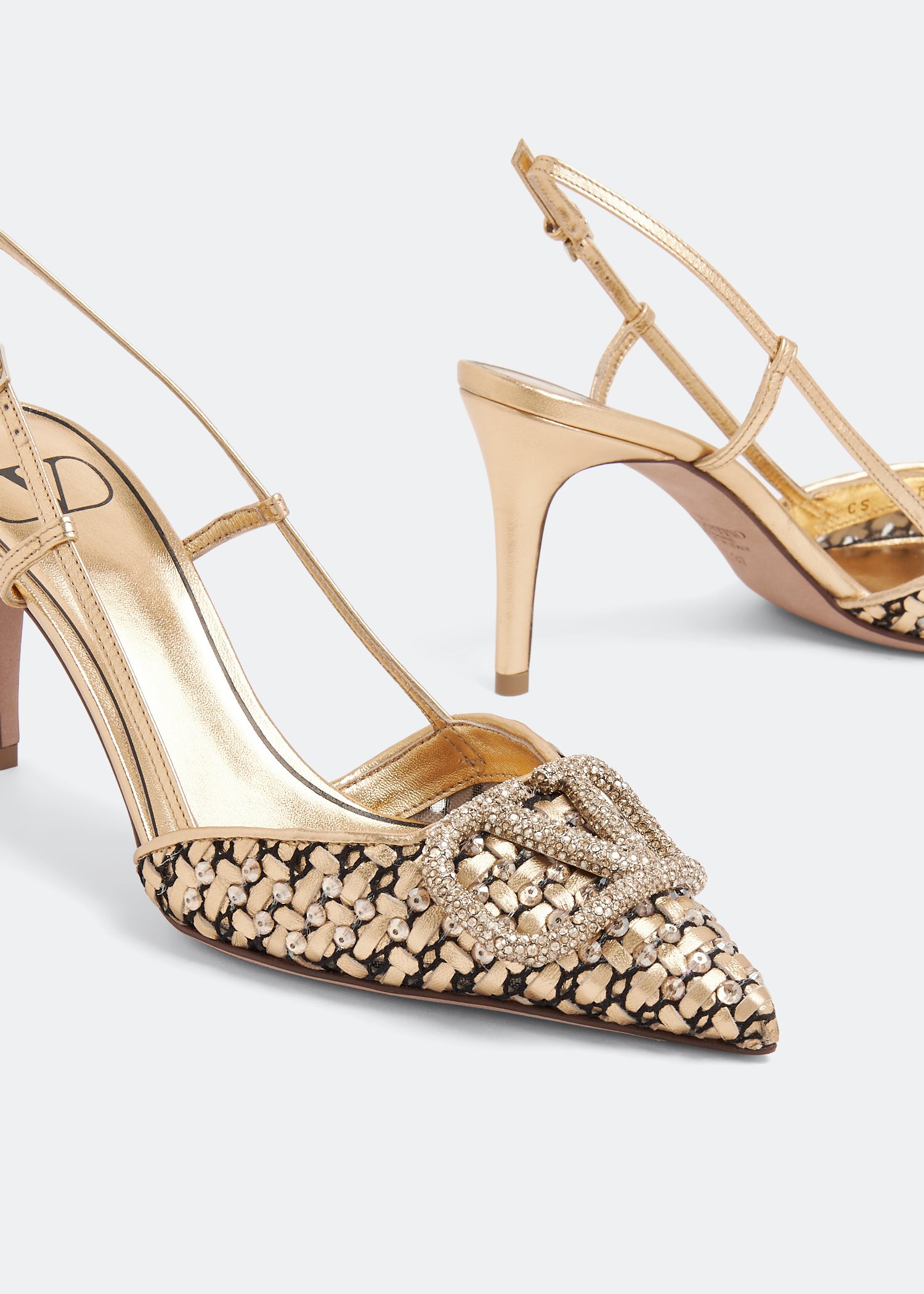 

VLogo Signature pumps, Gold