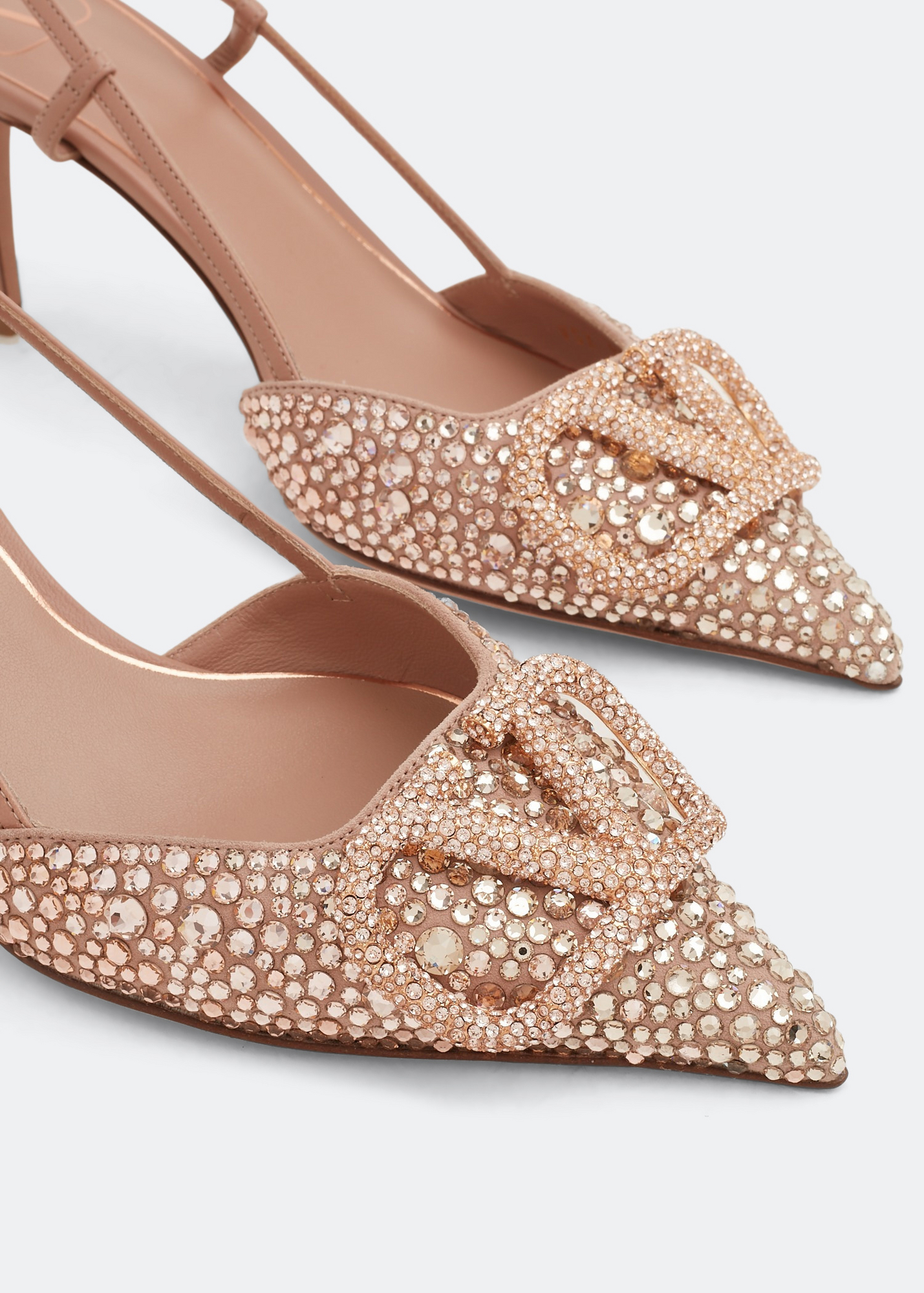 

VLogo Signature embellished pumps, Pink