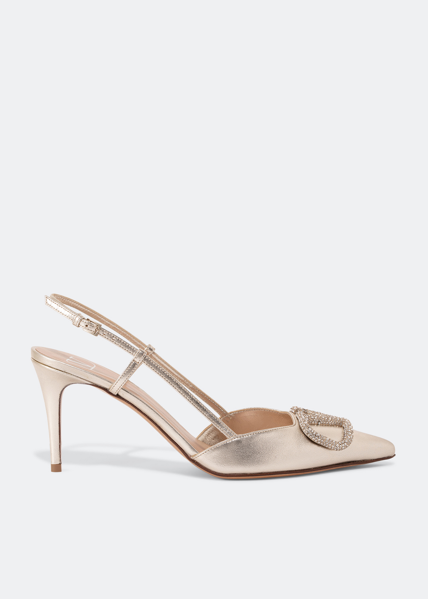 

VLogo Glow slingback pumps, Gold