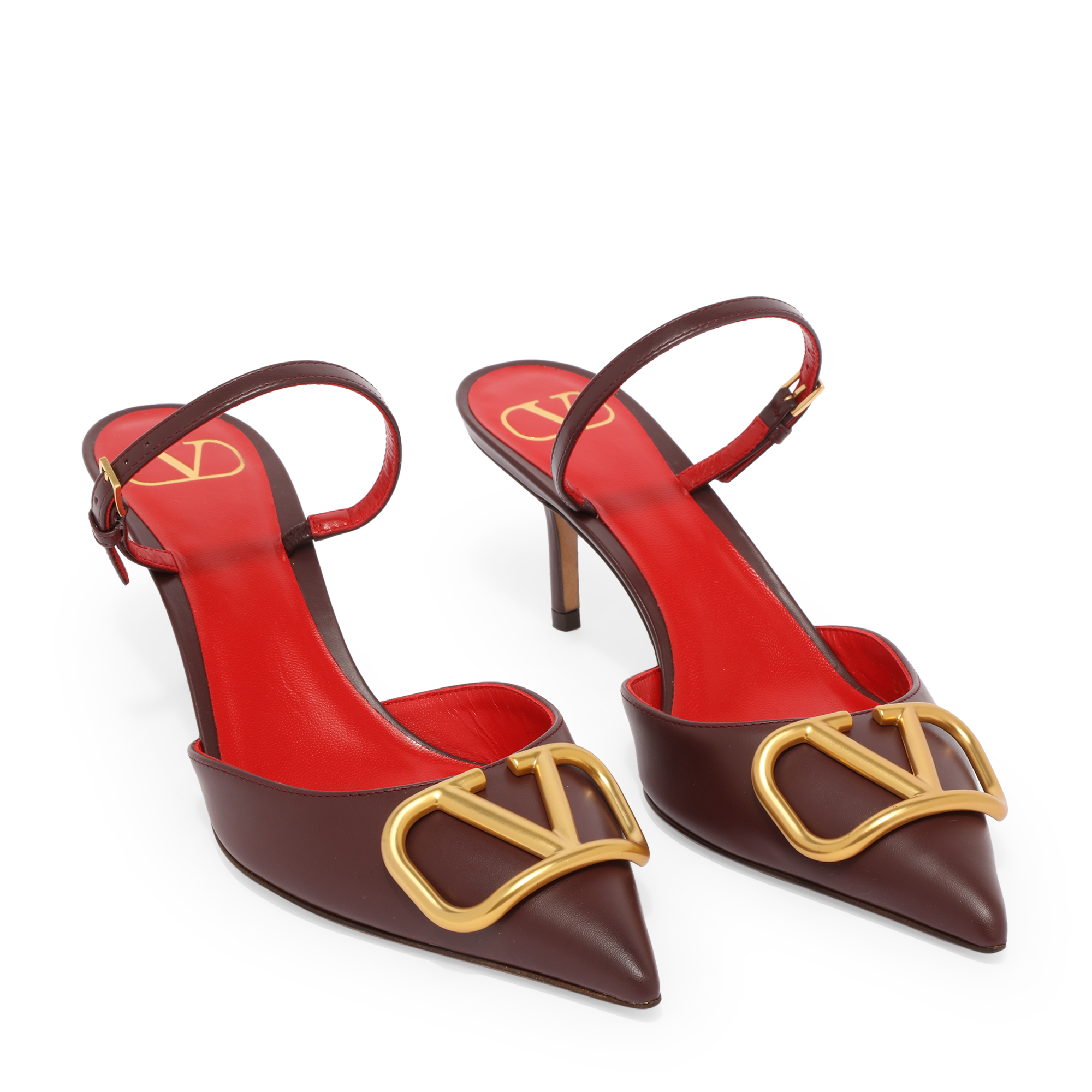 

VLogo Signature sandals, Burgundy