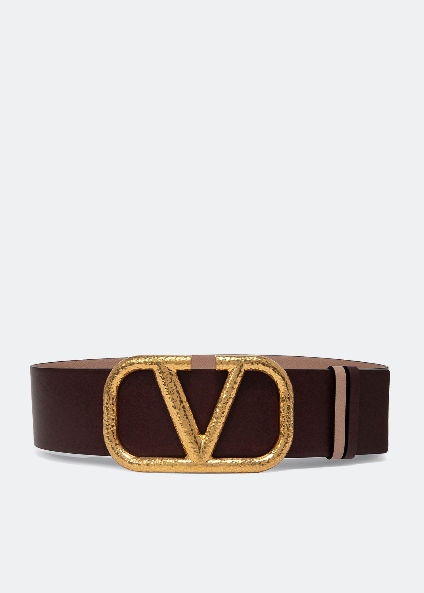 

VLOGO SIGNATURE BUCKLE BELT, Burgundy