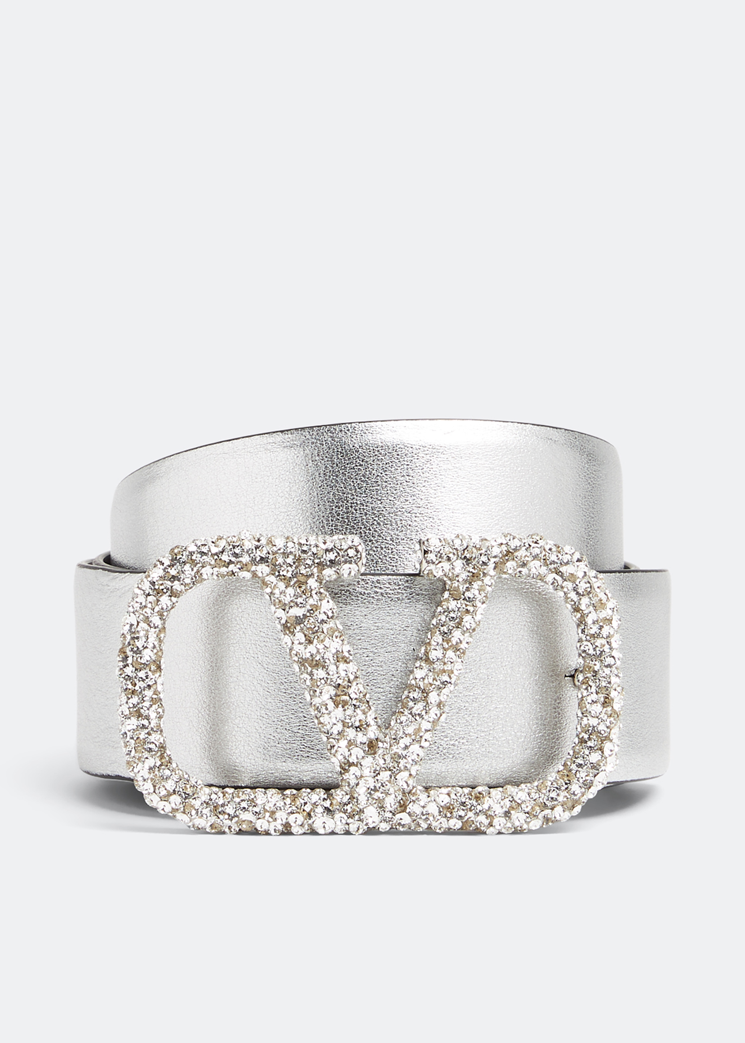 

VLogo Signature reversible belt, Silver
