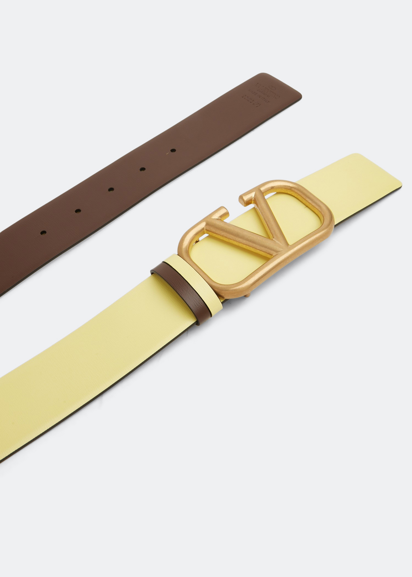 

VLogo Signature reversible belt, Yellow