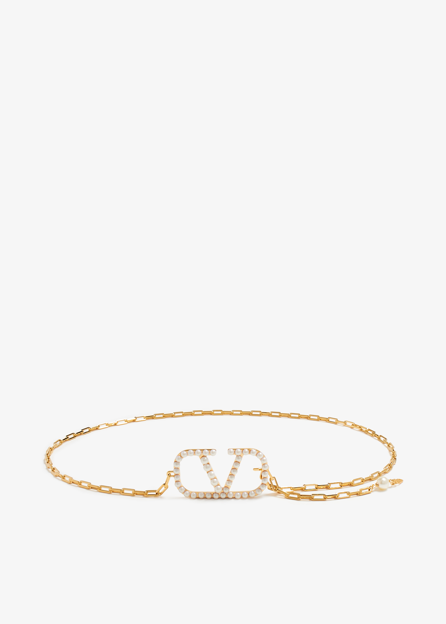 

VLogo Signature chain belt, Gold