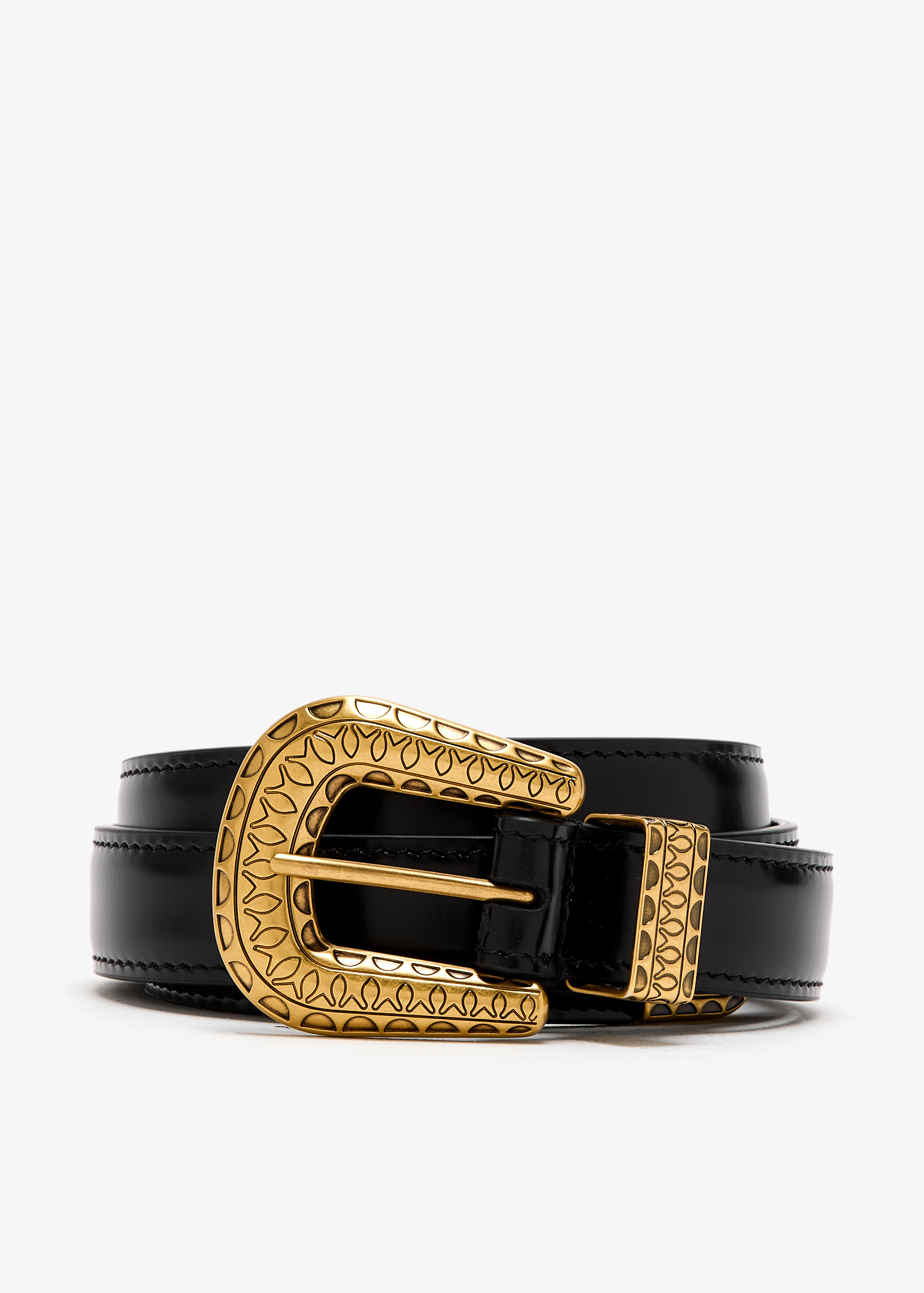 

VLogo Signature buckle belt, Black