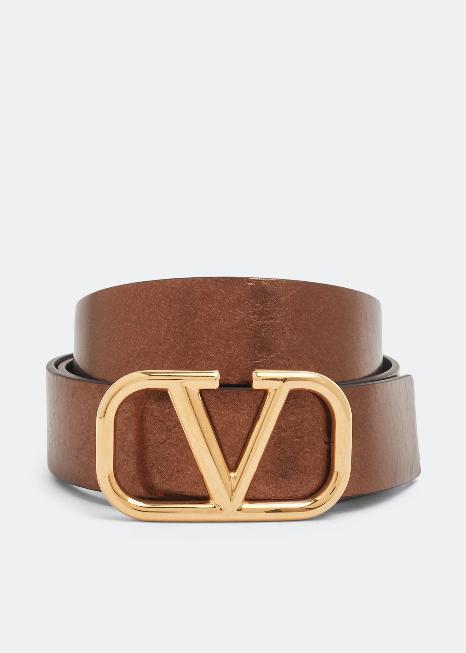 

VLogo Signature reversible belt, Metallic