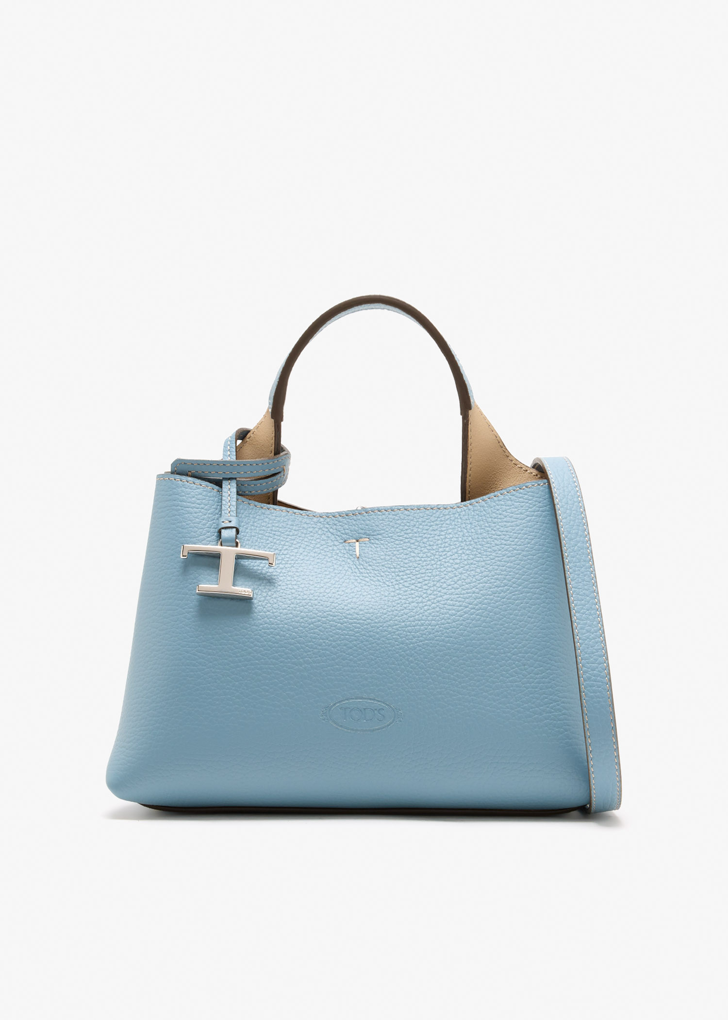 

Leather micro bag, Blue