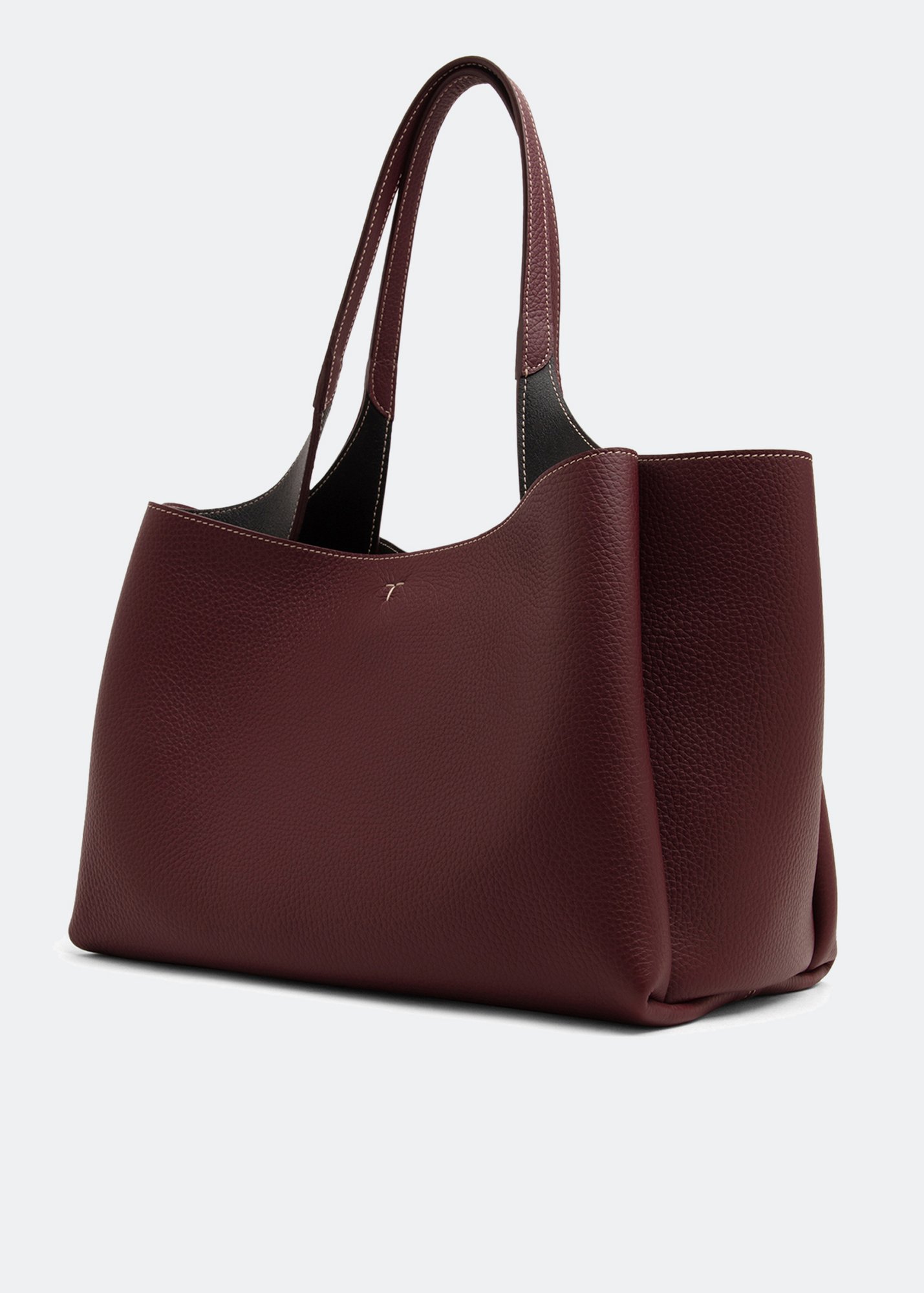 

Leather tote bag, Burgundy