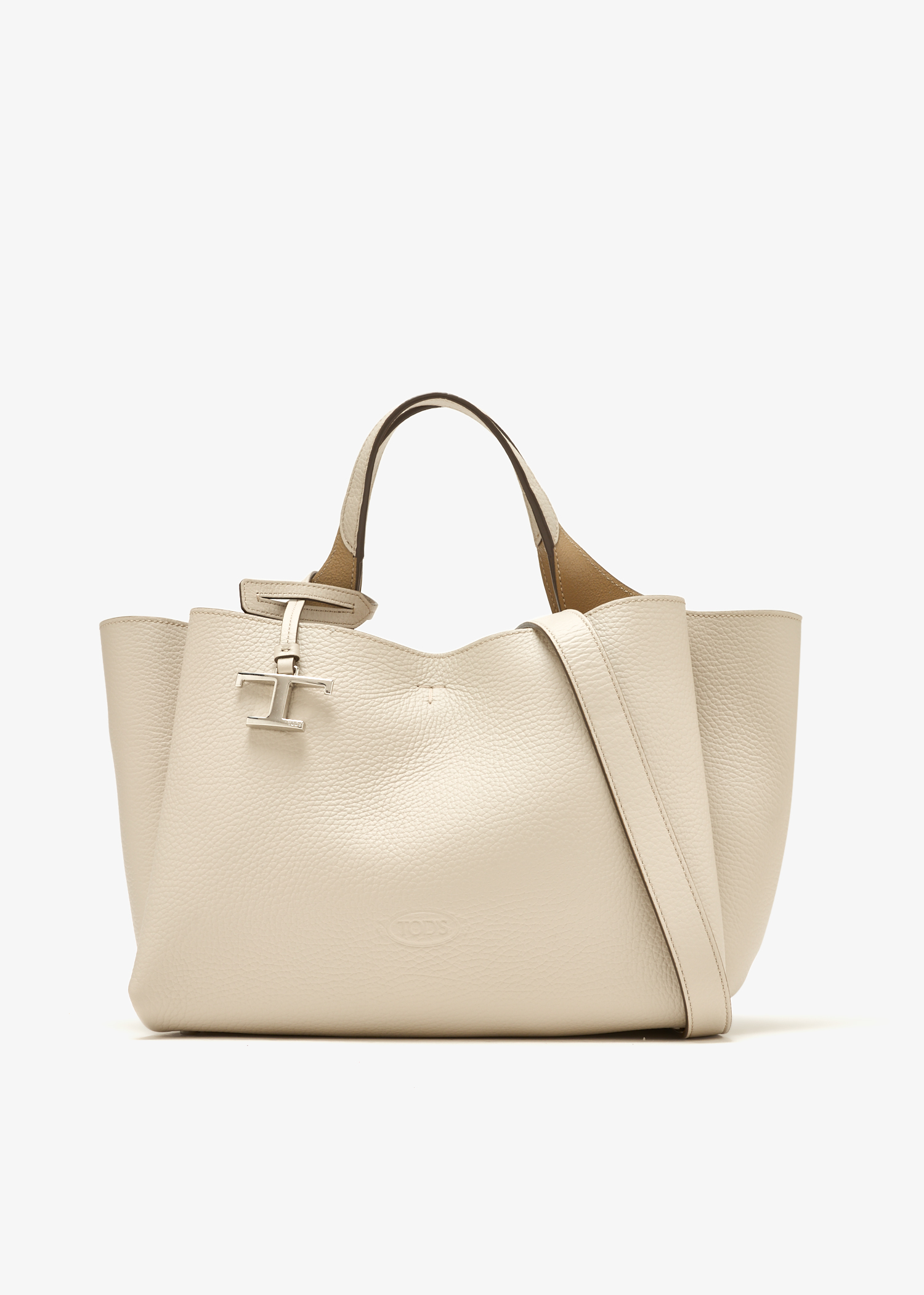 

Leather mini bag, Cream